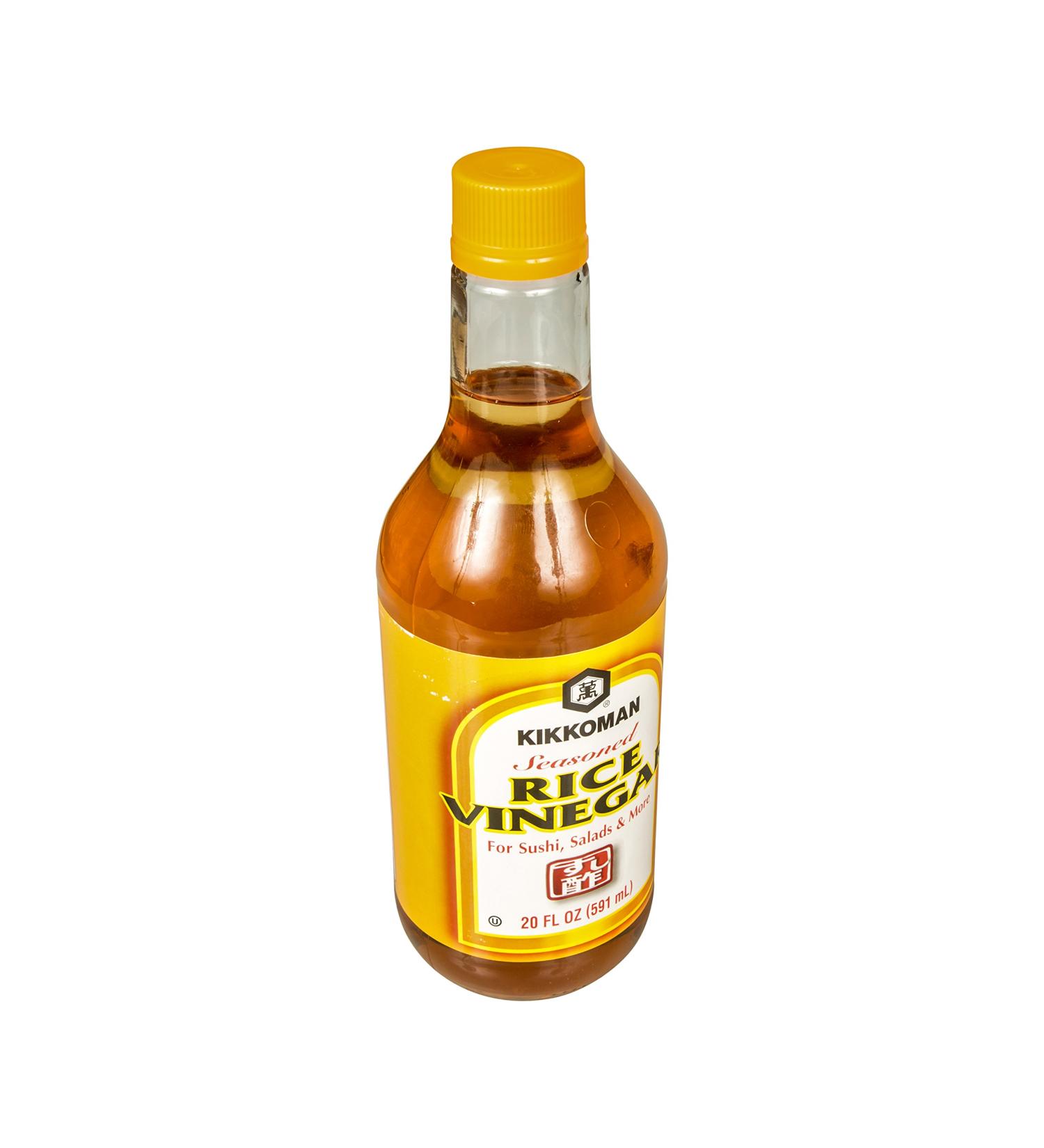 Kikkoman Seasoned Rice Vinegar 20oz - Authentic Japanese Flavor for Cooking & Dressing - Buy Online on GoSupps.com