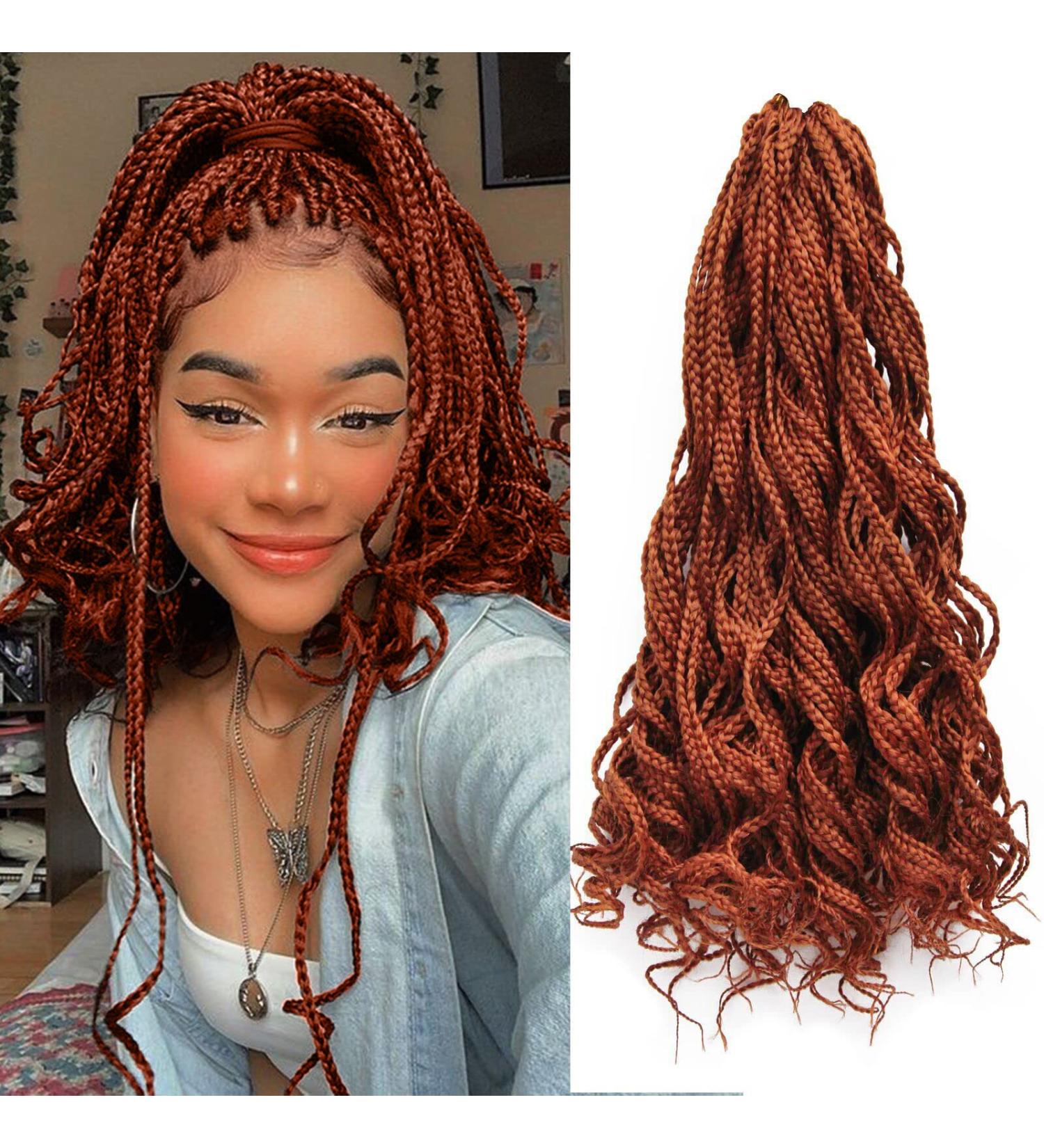 18 #350 Goddess Box Braids Crochet Hair | 6 Packs Pre-looped Curly Braiding Hair for Black Women - Buy Online on GoSupps.com