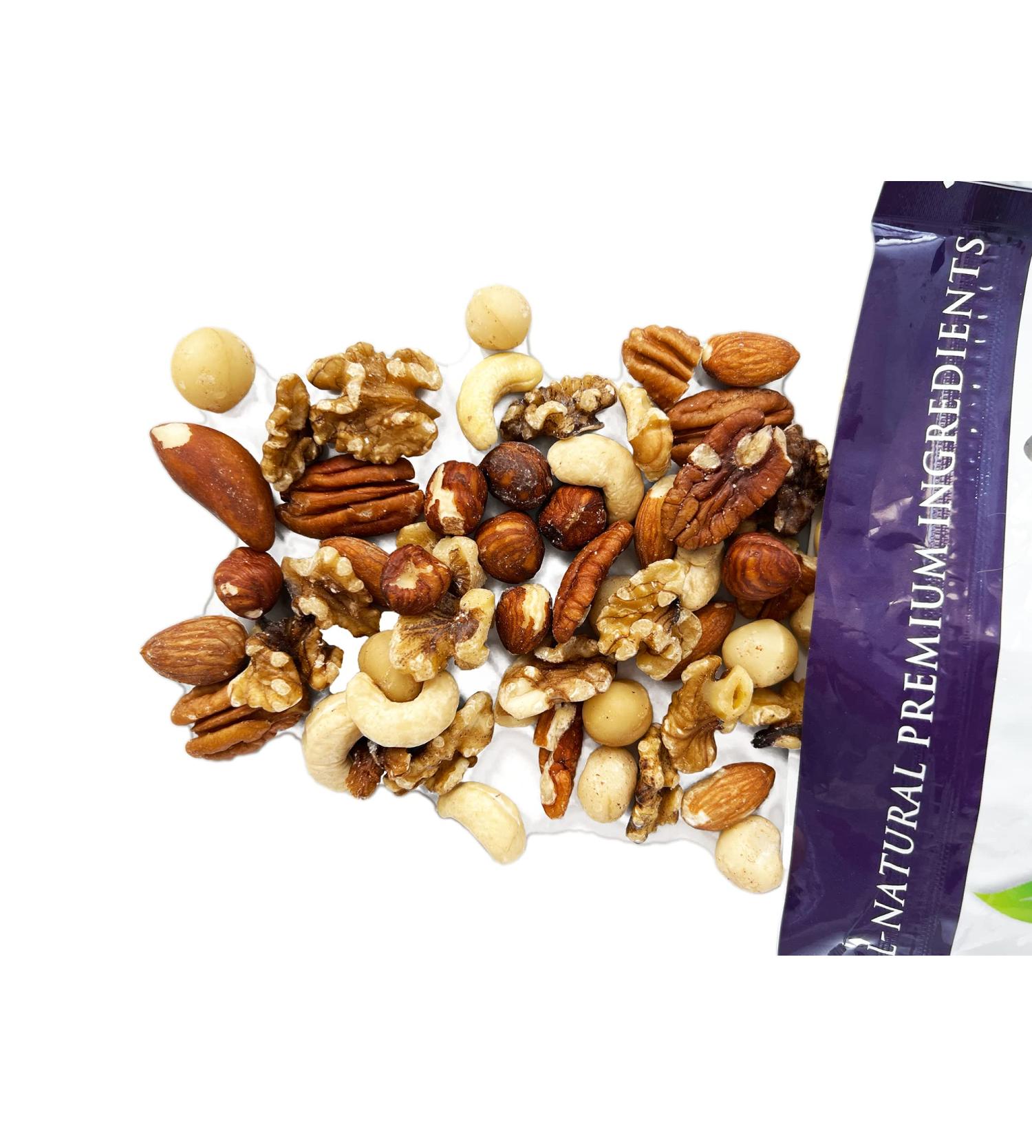 Daily Seven Raw Unsalted Nut Mix - Non-GMO, Gluten-Free, Keto, Vegan Snack - 3 lb Pack - Buy Online on GoSupps.com
