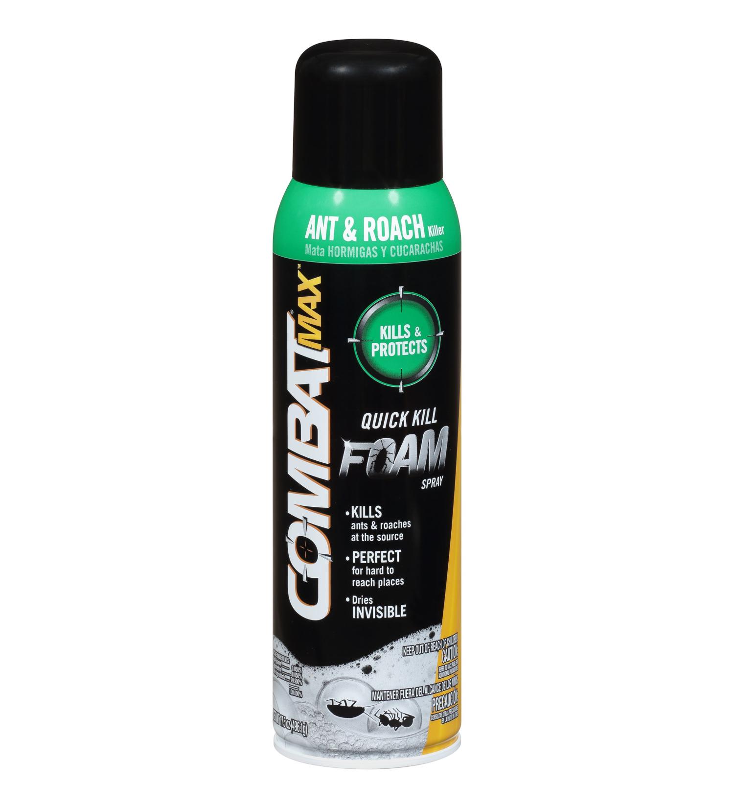 Combat Max Ant and Roach Killer Quick Kill Foam Spray 17.5oz - Fast Acting Insect Killer - Buy Online on GoSupps.com