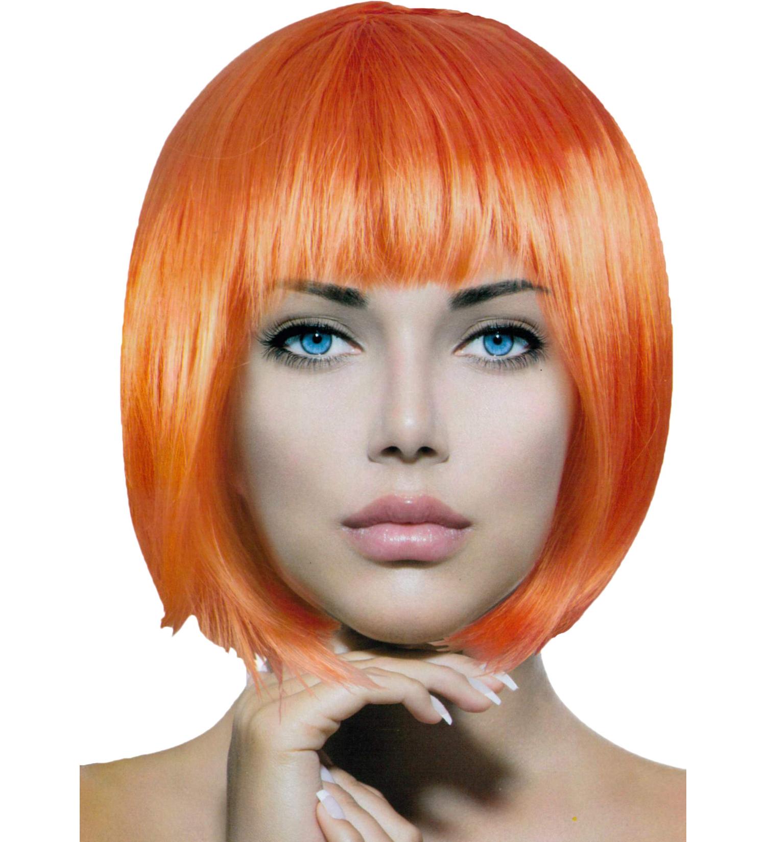 Buy Brandseller Women s Orange Bob Wig - Perfect for Carnival Parties & Shows - Short Hair Synthetic Wig - Buy Online on GoSupps.com