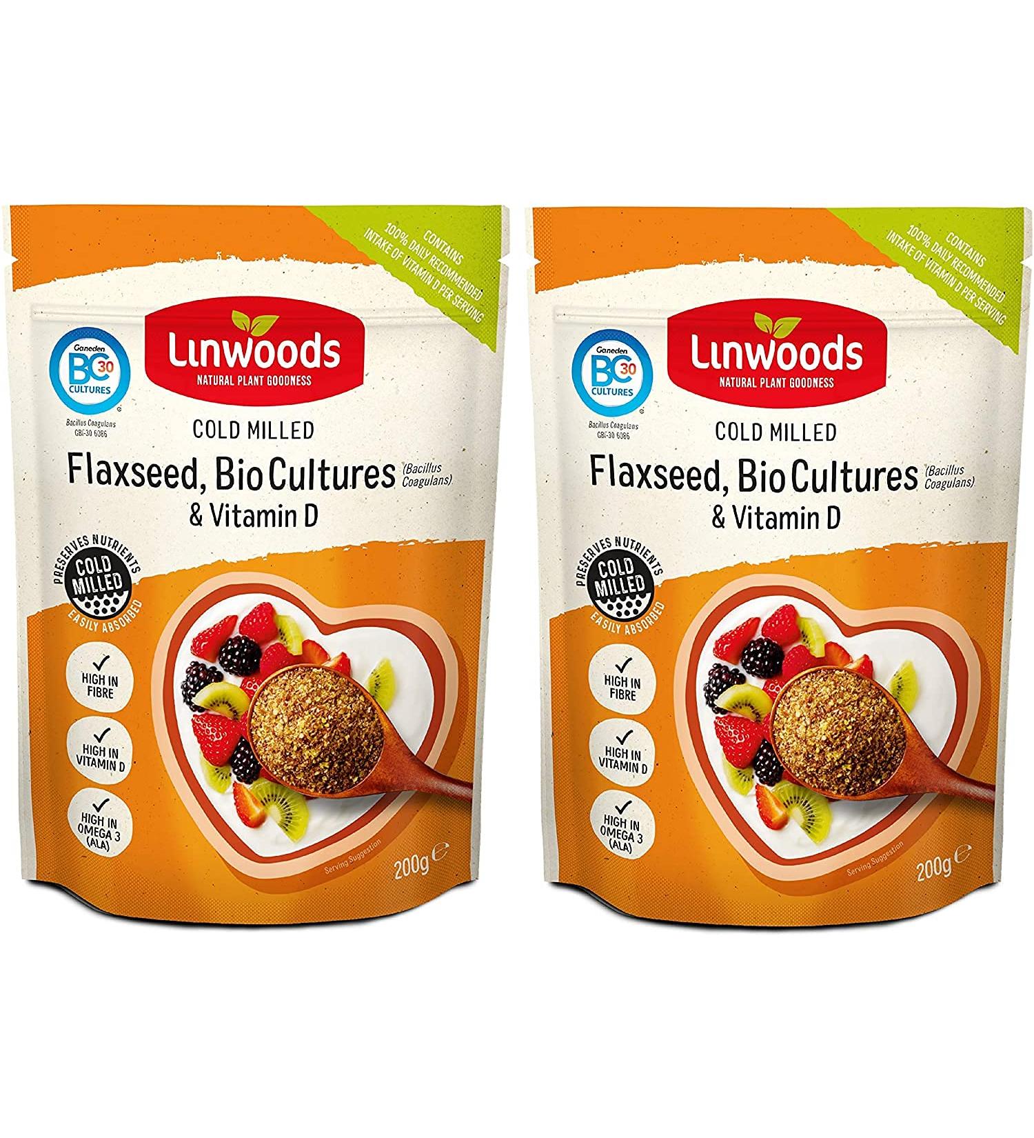 Linwoods Milled Flaxseed with Bio Cultures & Vitamin D 360g High in vitamin D High in Fibre High in Omega 3 (ALA) Source of Protein maintenance of normal bones and teeth reduction of tiredness Maintenance of normal blood cholesterol levels - Buy Online on GoSupps.com
