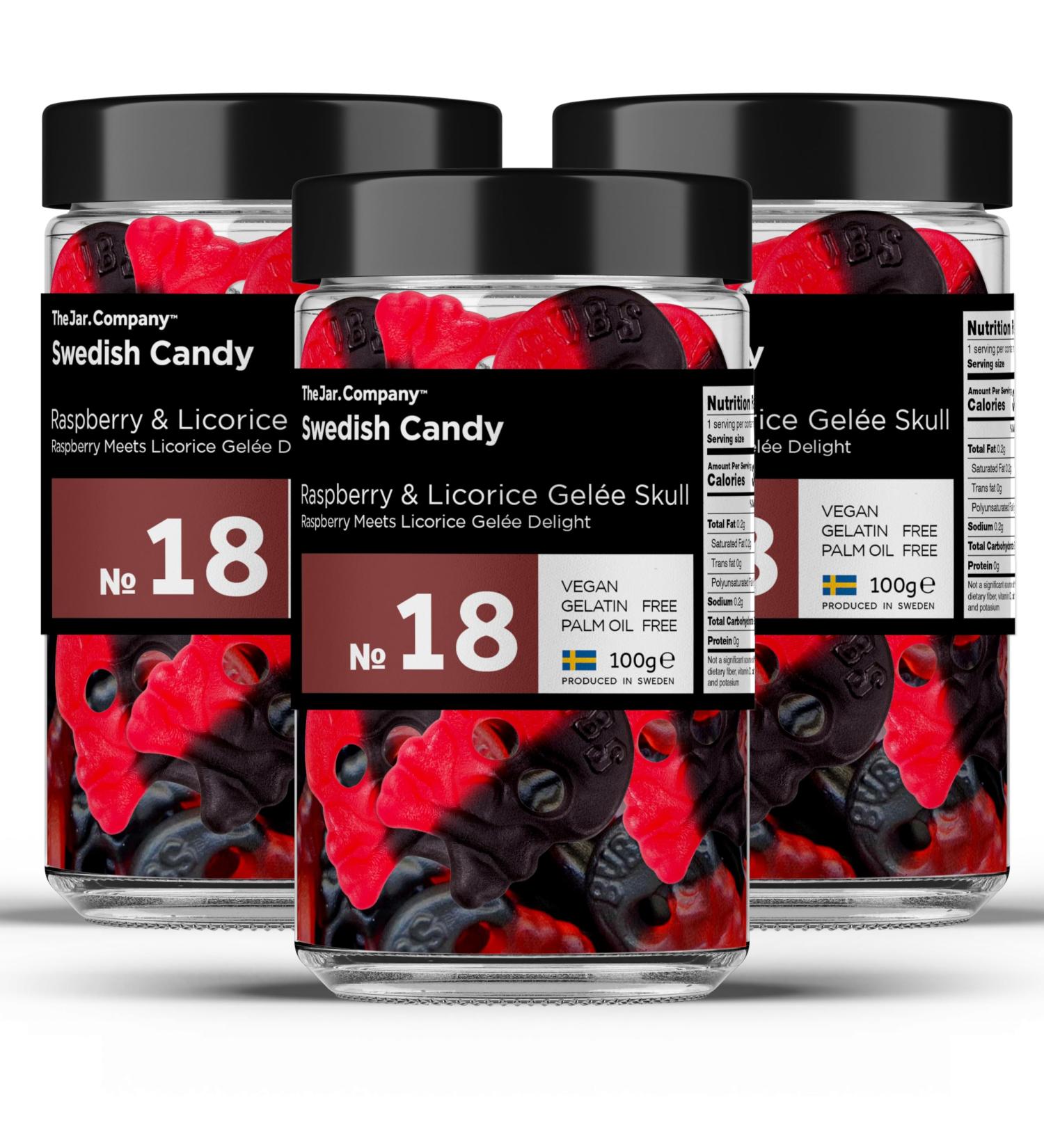 TheJar.Company - Swedish Candy - 18 - Raspberry & Licorice Gel e Skull