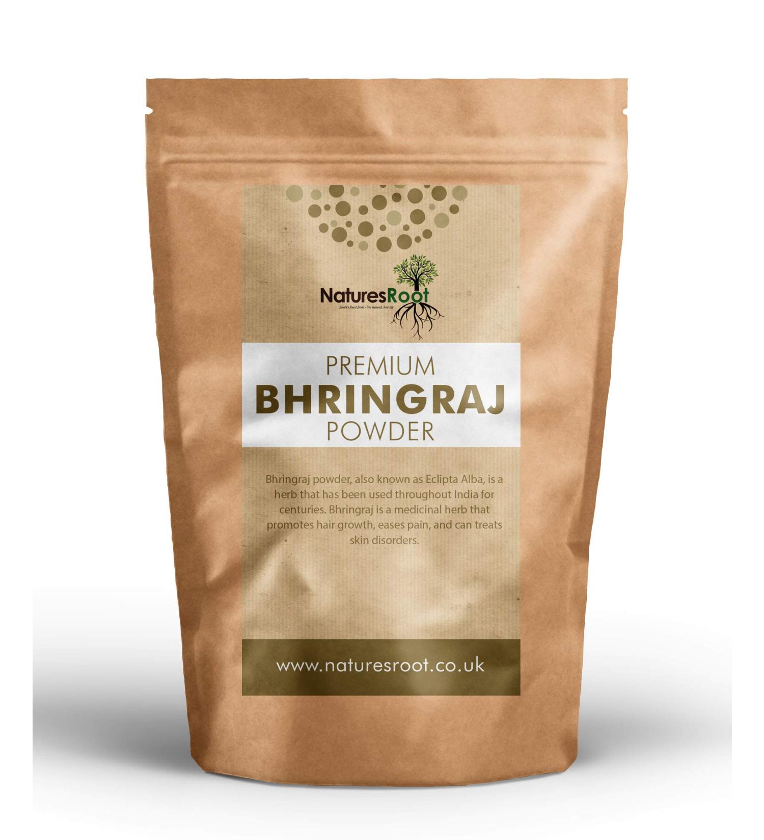Natures Root Pure Bhringraj Powder 250g - Promotes Healthy Hair Growth | Eclipta Alba Powder for Dandruff-Free Scalp - 250g - Buy Online on GoSupps.com