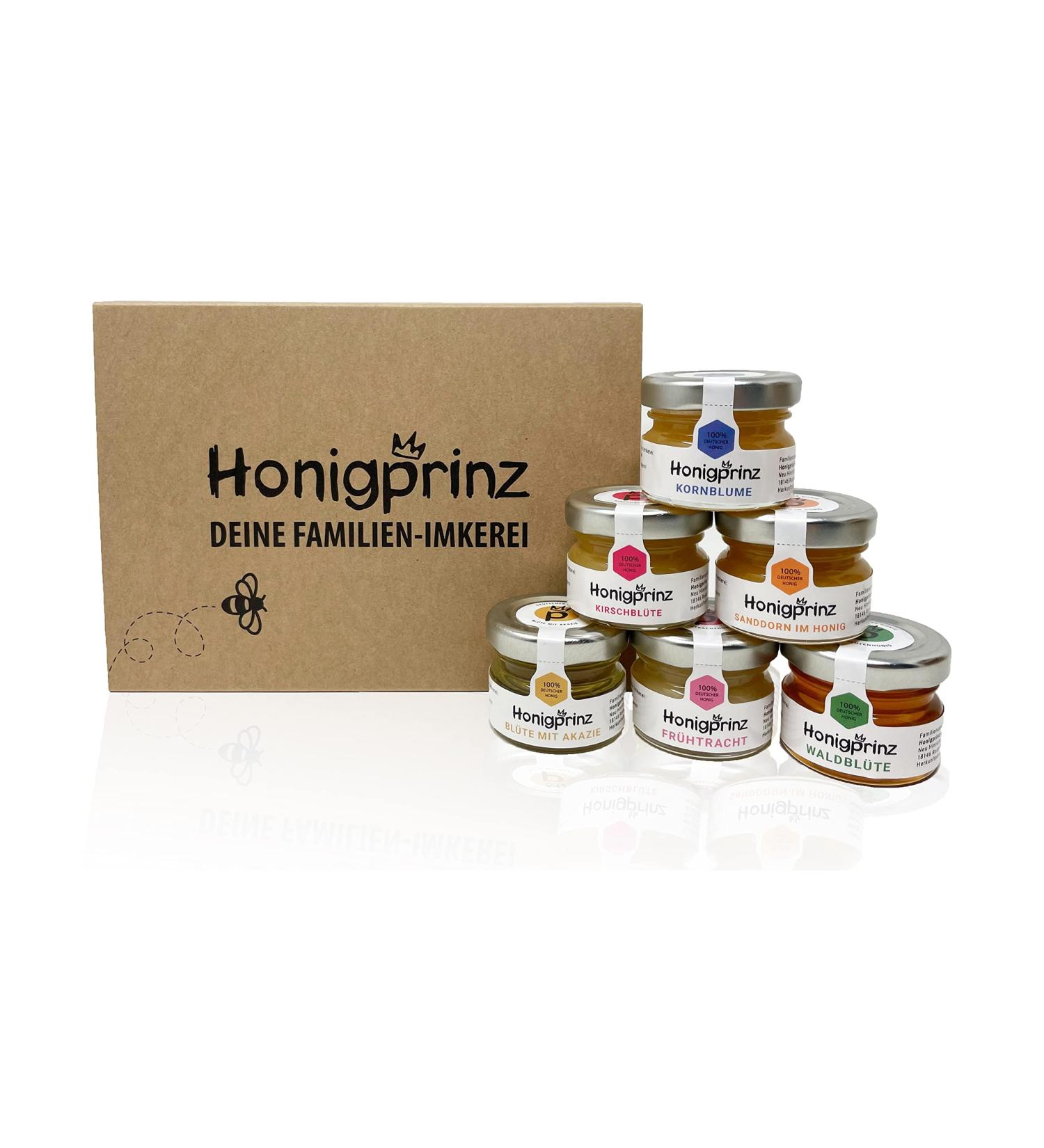 Premium Honey Gift Set - Honigprinz Family Beekeeping (6 x 28g) - International Shipping Available - Buy Online on GoSupps.com