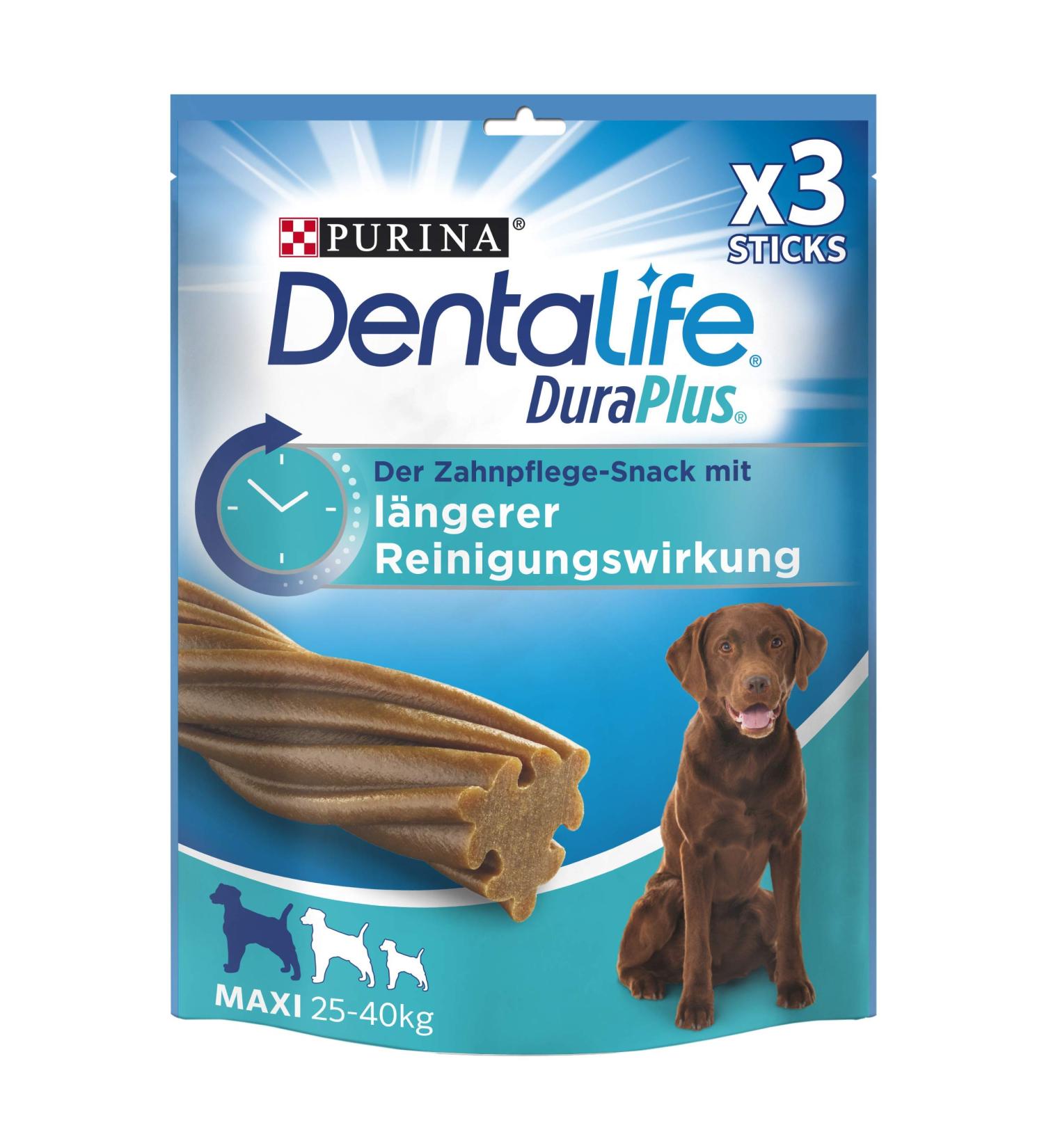 Purina Dentalife Duraplus Dental Care Snacks for Large Dogs - Deep Cleaning Chicken Treats 5-Pack (5 x 243g) - International Shipping Available - Buy Online on GoSupps.com