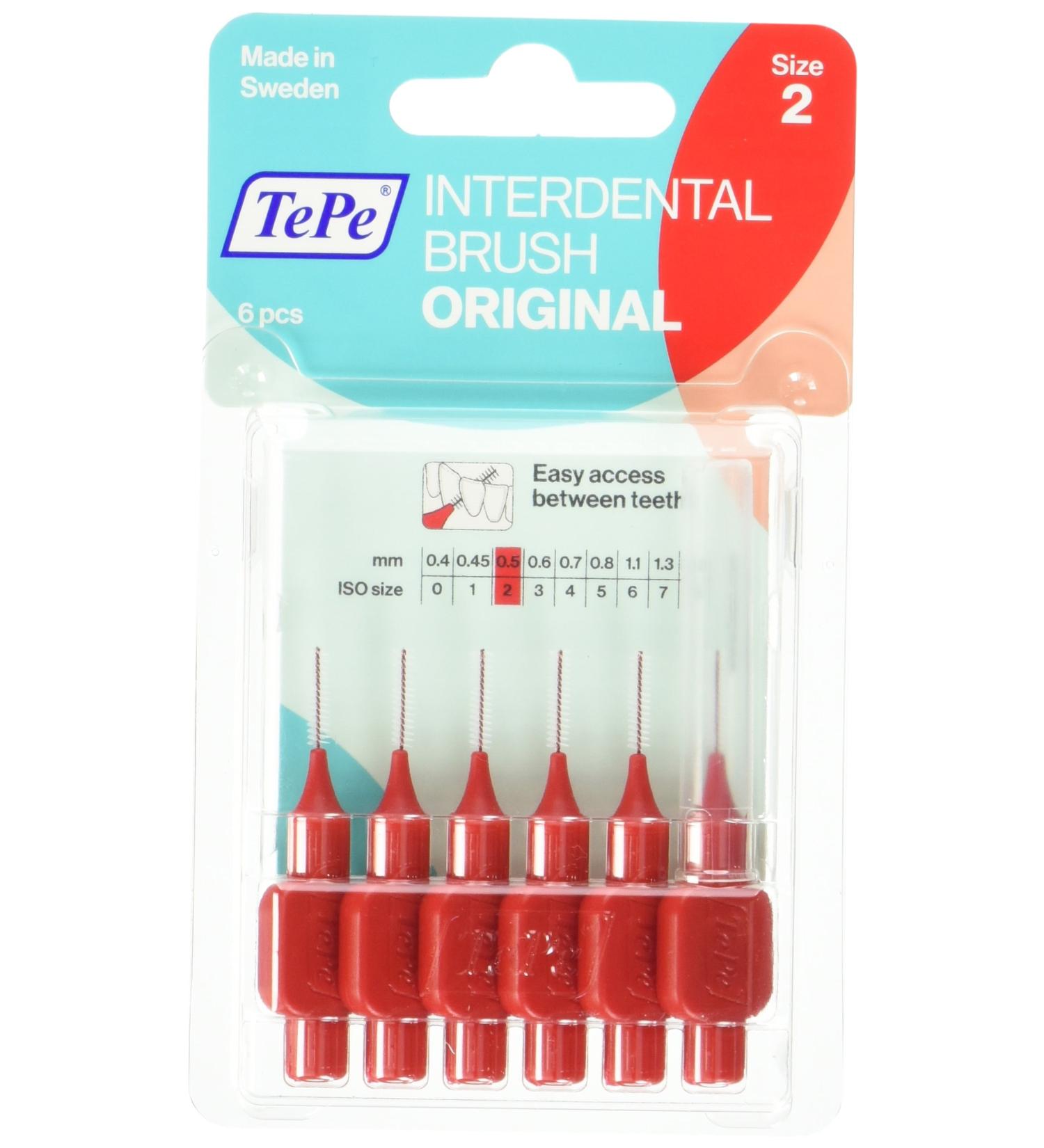TePe Interdental Brushes Red 0.5mm - Pack of 3 (18 Pieces) | Best International Shipping - Buy Online on GoSupps.com