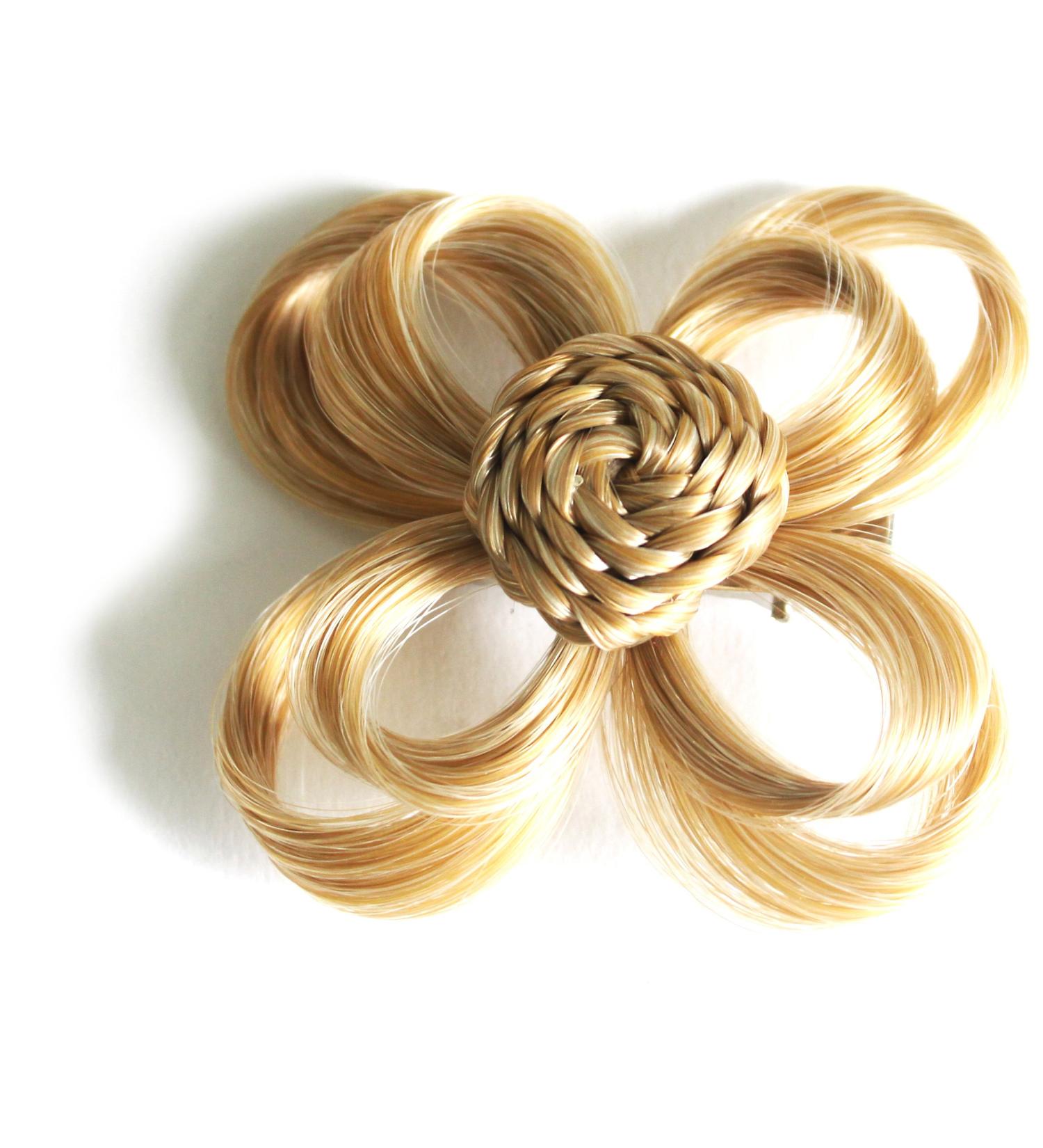 Love Hair Extensions Flower on Crocodile Clip Color M2427 - Sun Blonde/Golden Blonde 1 Pack (1 x 1 Piece)