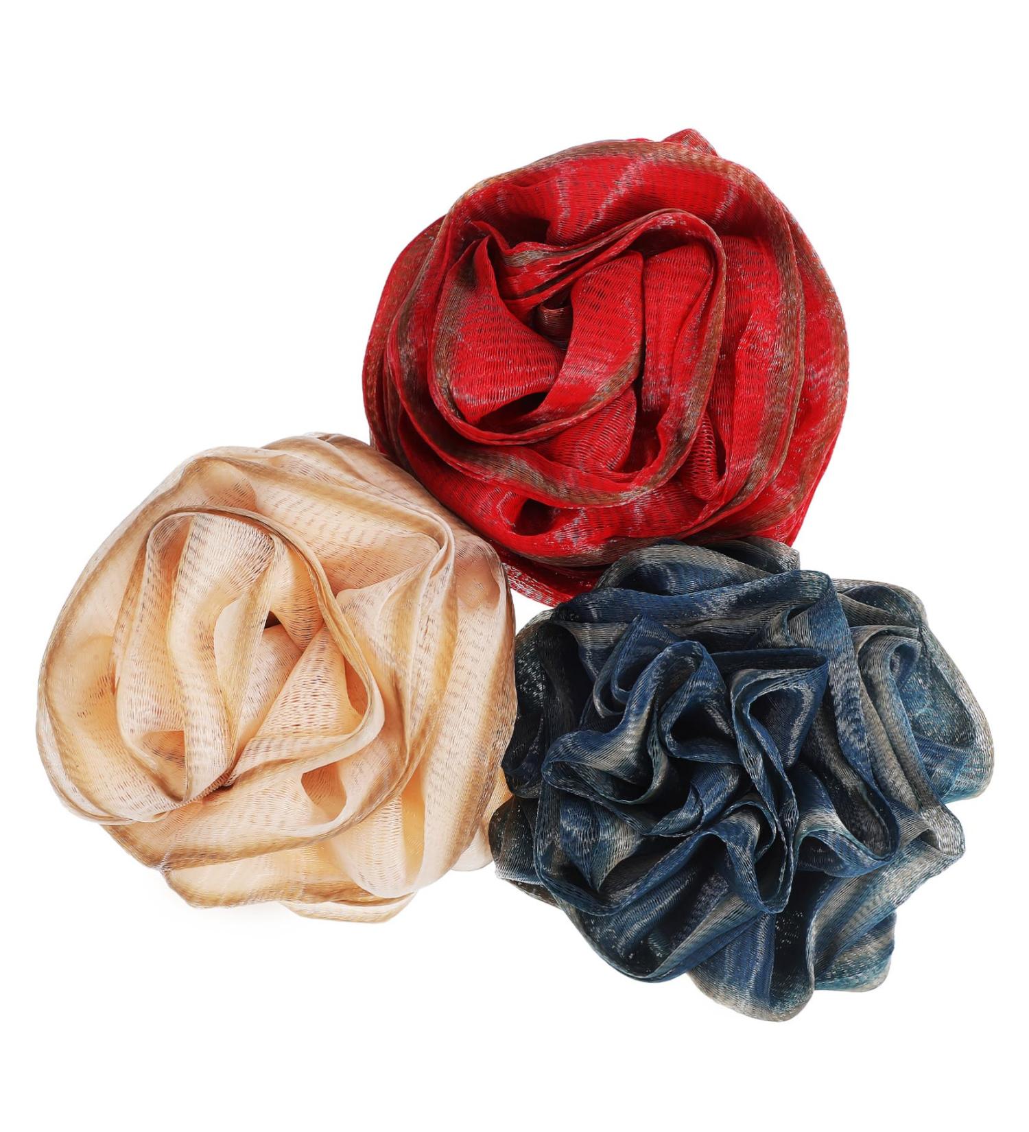 Didiseaon 3 Pcs Bath Ball & Sponge Set - Body Scrub Loofah for Women - Travel Friendly Shower Scrubber & Bath Wipe - Buy Online on GoSupps.com