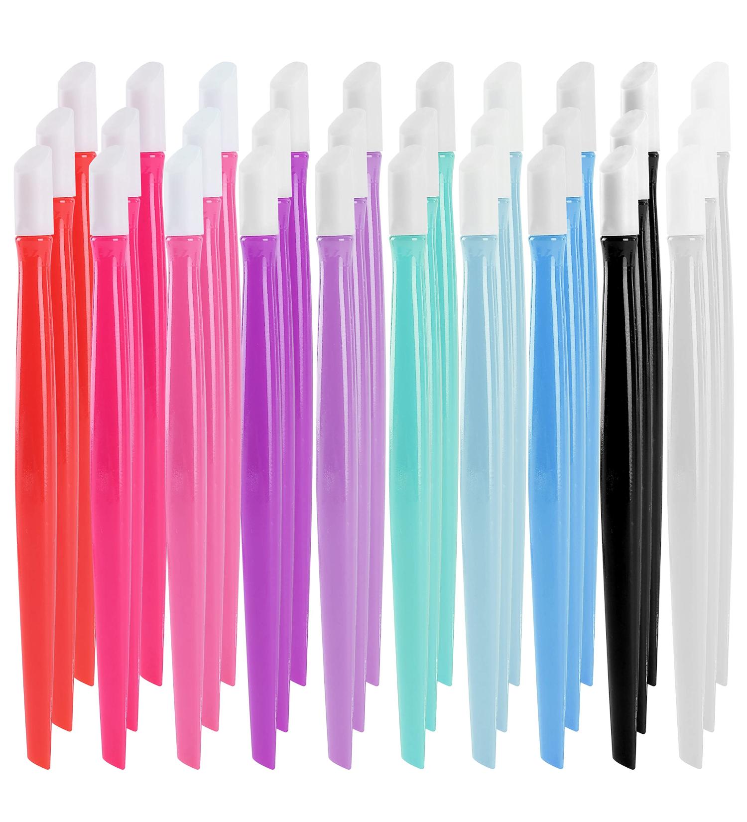 Mr. Pen Plastic Handle Nail Cuticle Pusher 30 Pack - Colorful Rubber Tipped Tool for Nails - Buy Online on GoSupps.com