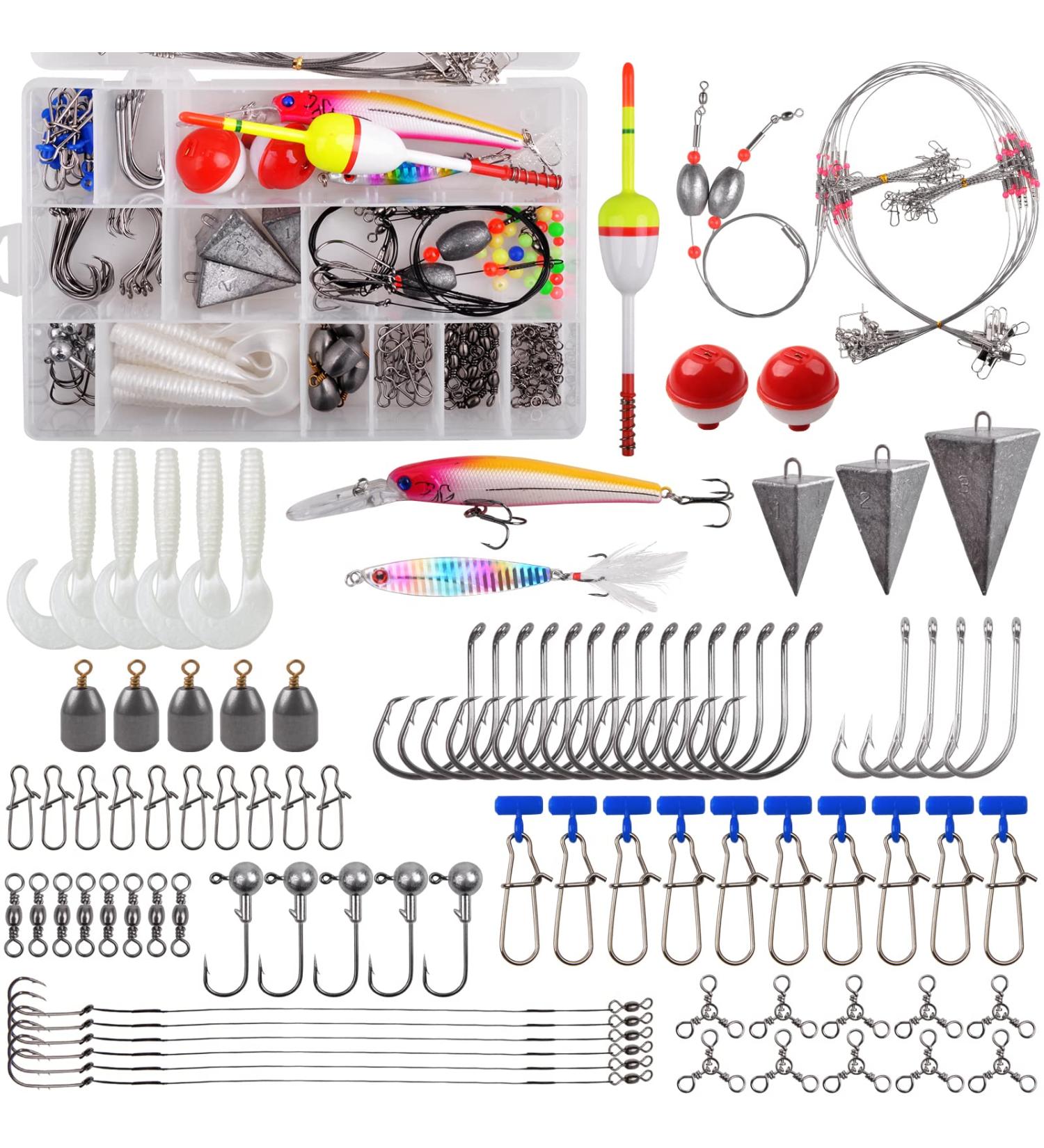 138pc Saltwater Surf Fishing Tackle Kit - Lures, Hooks, Rigs, Sinker & Gear Set - Buy Online on GoSupps.com