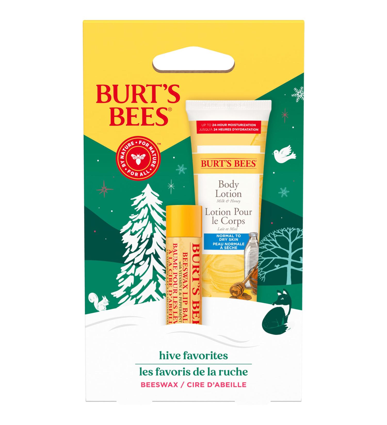 Burt's Bees Hive Favorites Gift Set - Beeswax Lip Balm & Travel Size Body Lotion - Perfect Holiday Gift - Buy Online on GoSupps.com