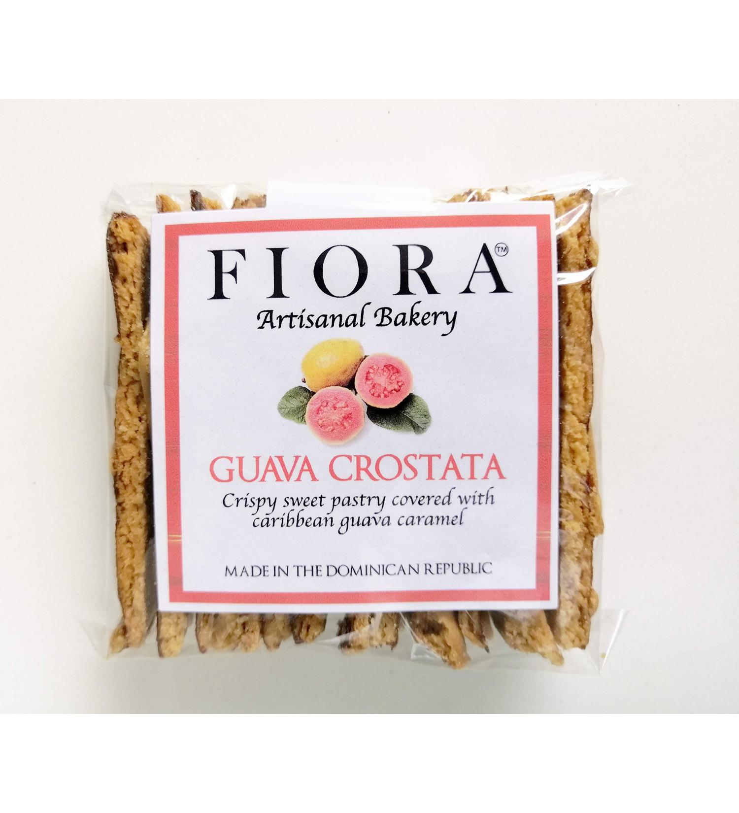 Fiora Crispy Guava Crostata ( Crispy sweet pastry covered with Caribbean Guava Caramel ) 70 g (Box with 10 individual packs)