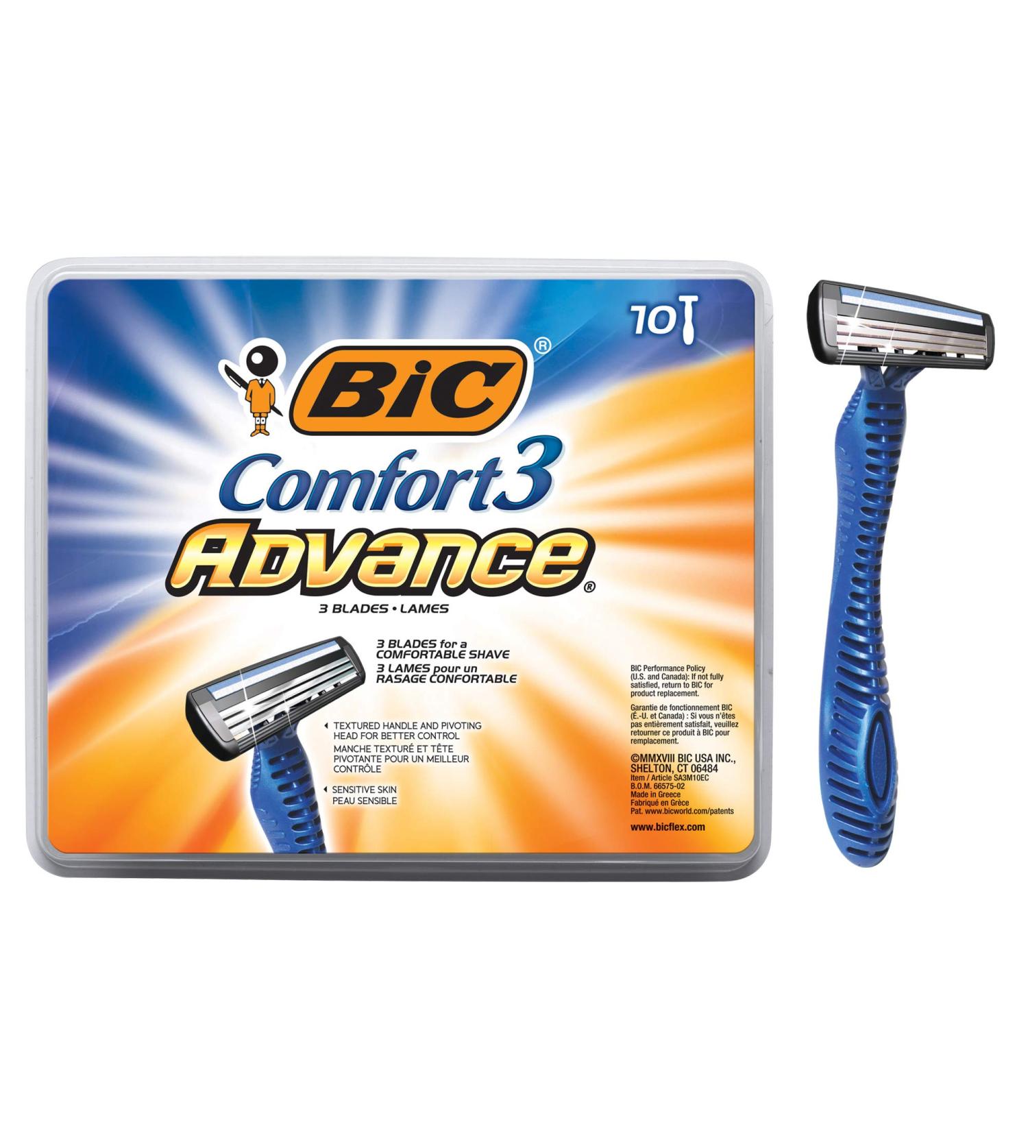BIC Comfort 3 Advance Men's Disposable Razor - Smooth Shave Guaranteed - Buy Online on GoSupps.com