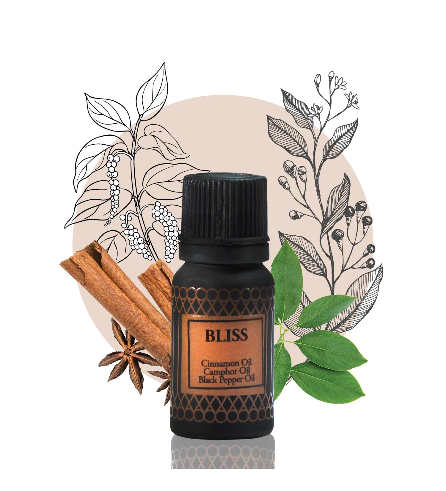 Erb Bliss Essential Oil 7 mL - Premium Floral Oil for Candle Making Massage & Home Diffuser | Cinnamon Camphor & Black Pepper - Buy Online on GoSupps.com
