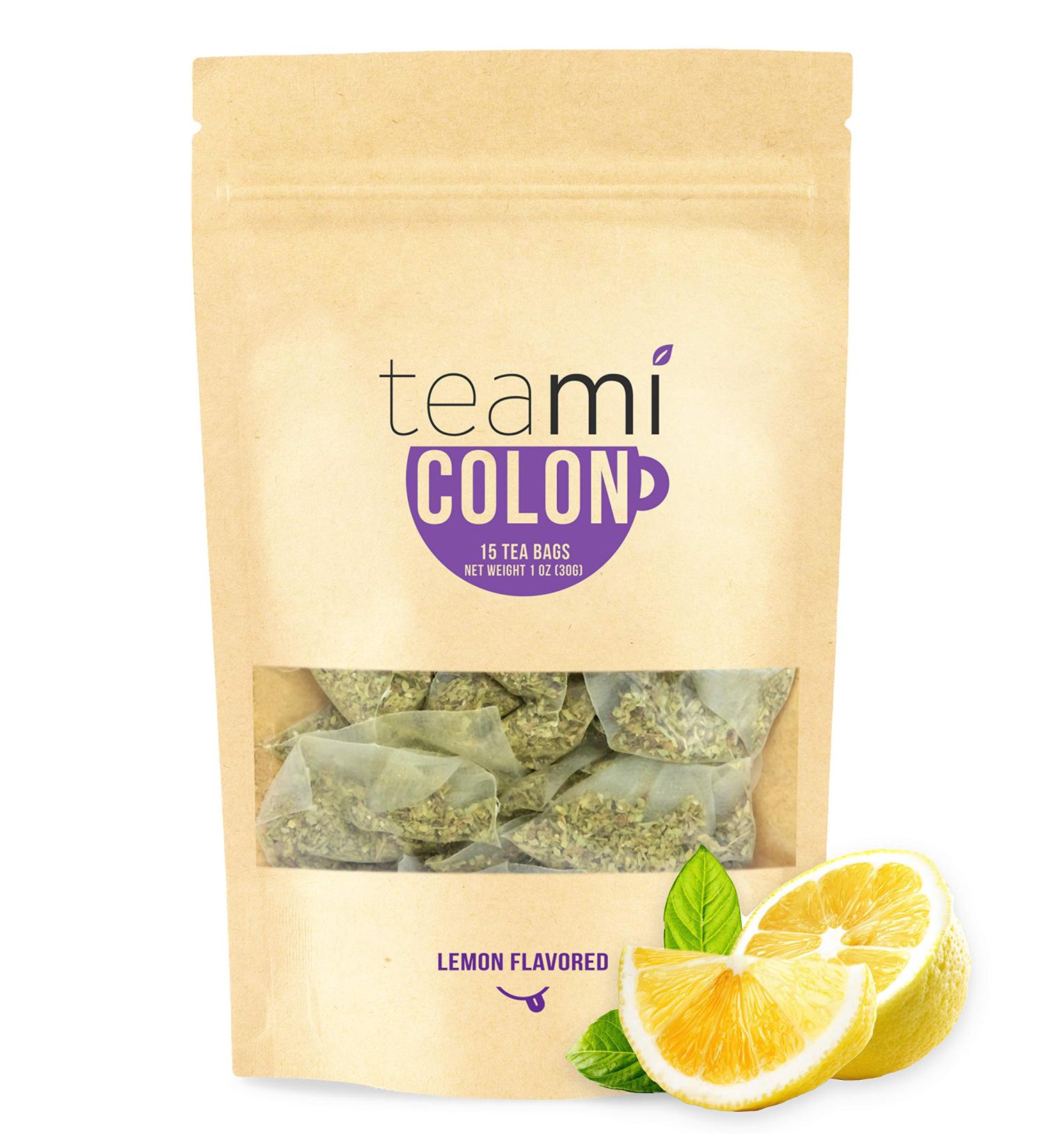 Teami Colon Cleanse Detox Tea - 15 Tea Bags - Lemon Flavor - 30 Day Supply - Buy Online on GoSupps.com