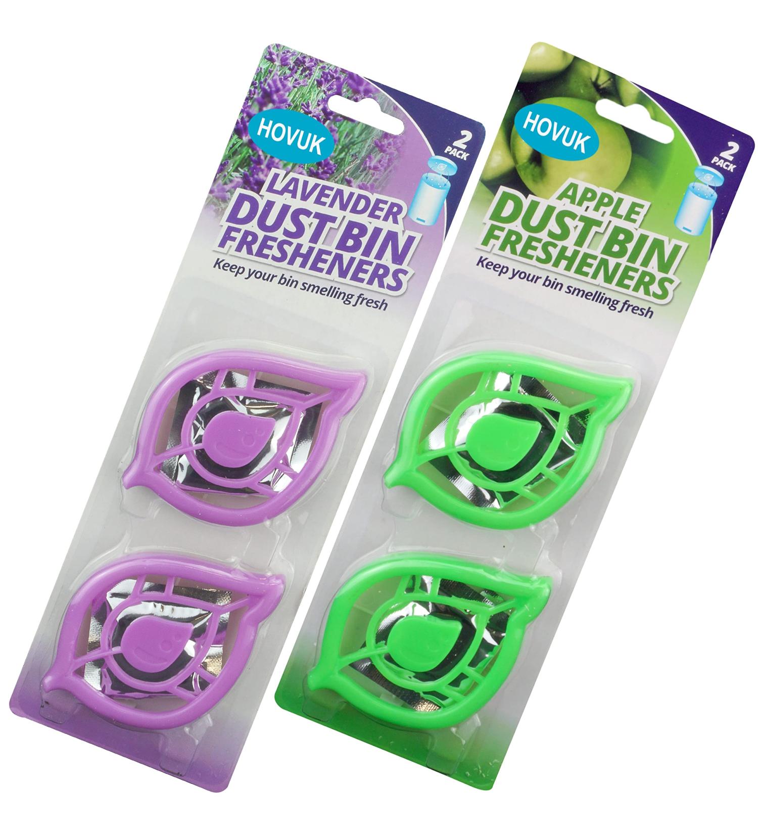 SRV HUB 4x Odor Removers for Trash Cans - Lavender & Apple Fragrance - Ideal for Small Rooms & Diaper Pails - Buy Online on GoSupps.com