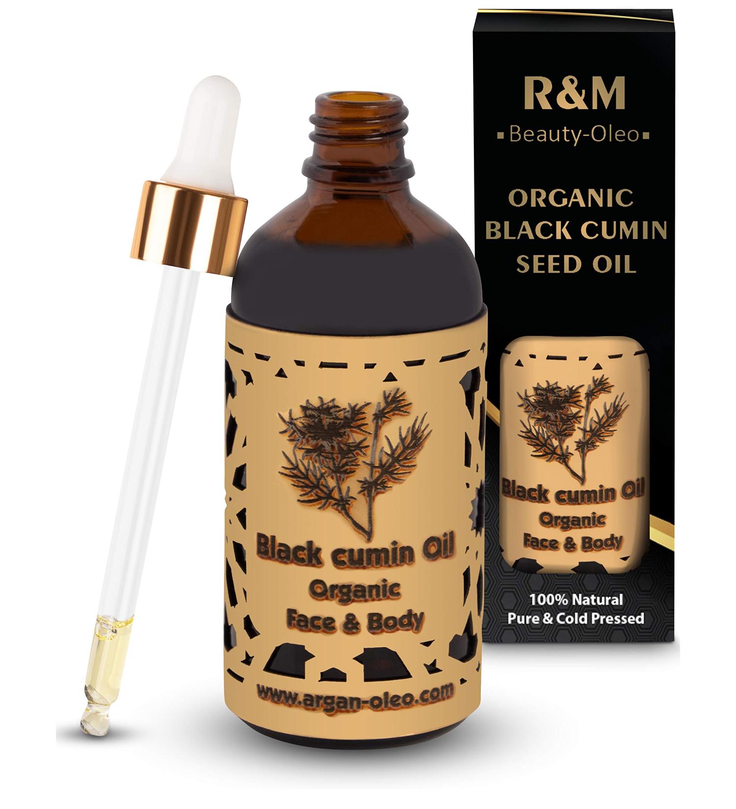R&M Beauty Olo Black Cumin Oil - Premium Organic Cold-Pressed Oil for Face & Body | 100ml - Achieve Beautiful Skin - Buy Online on GoSupps.com