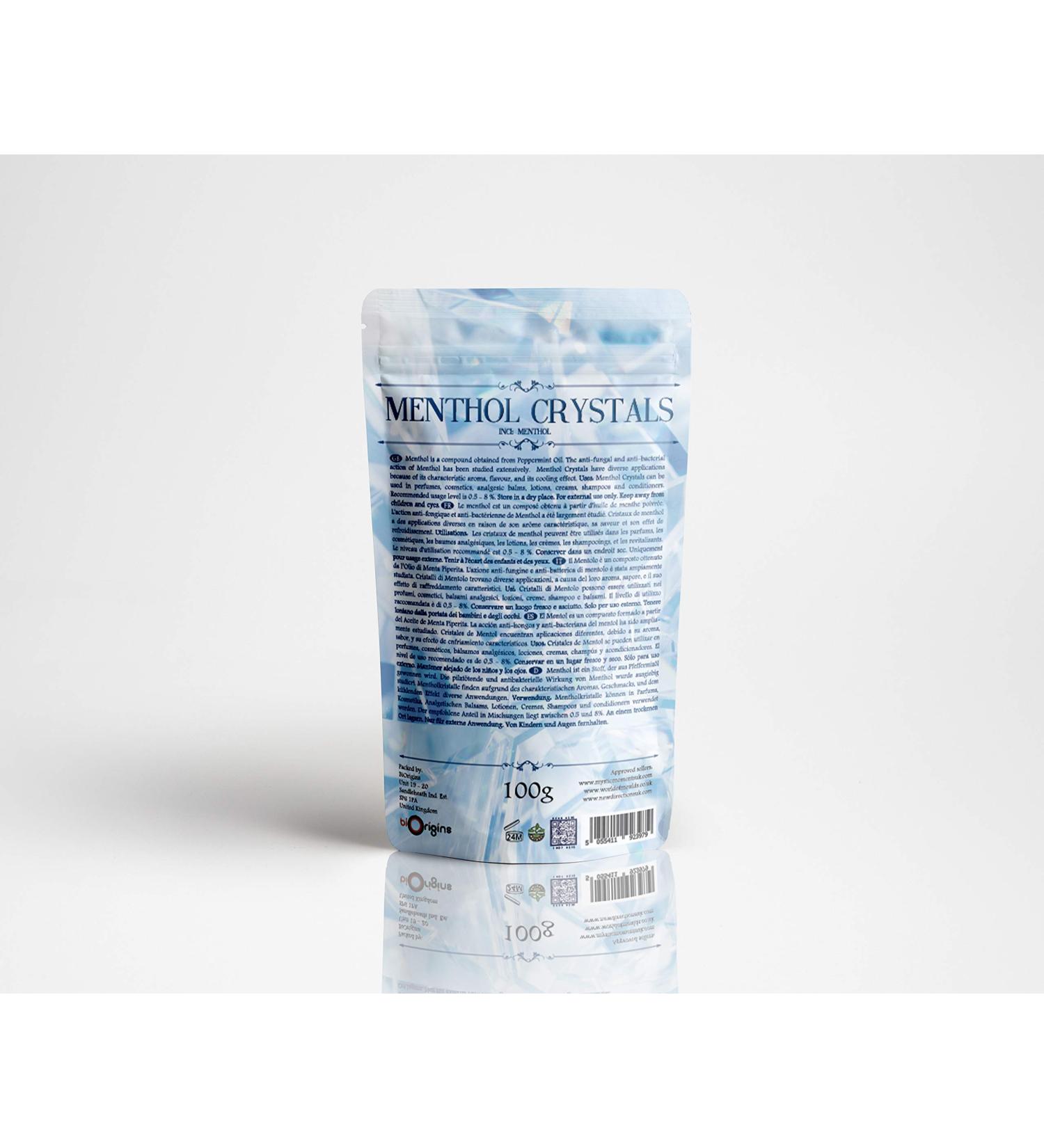 Mystic Moments Menthol Crystals 100g - Pure, Natural, Vegan, GMO-Free - Buy Online on GoSupps.com