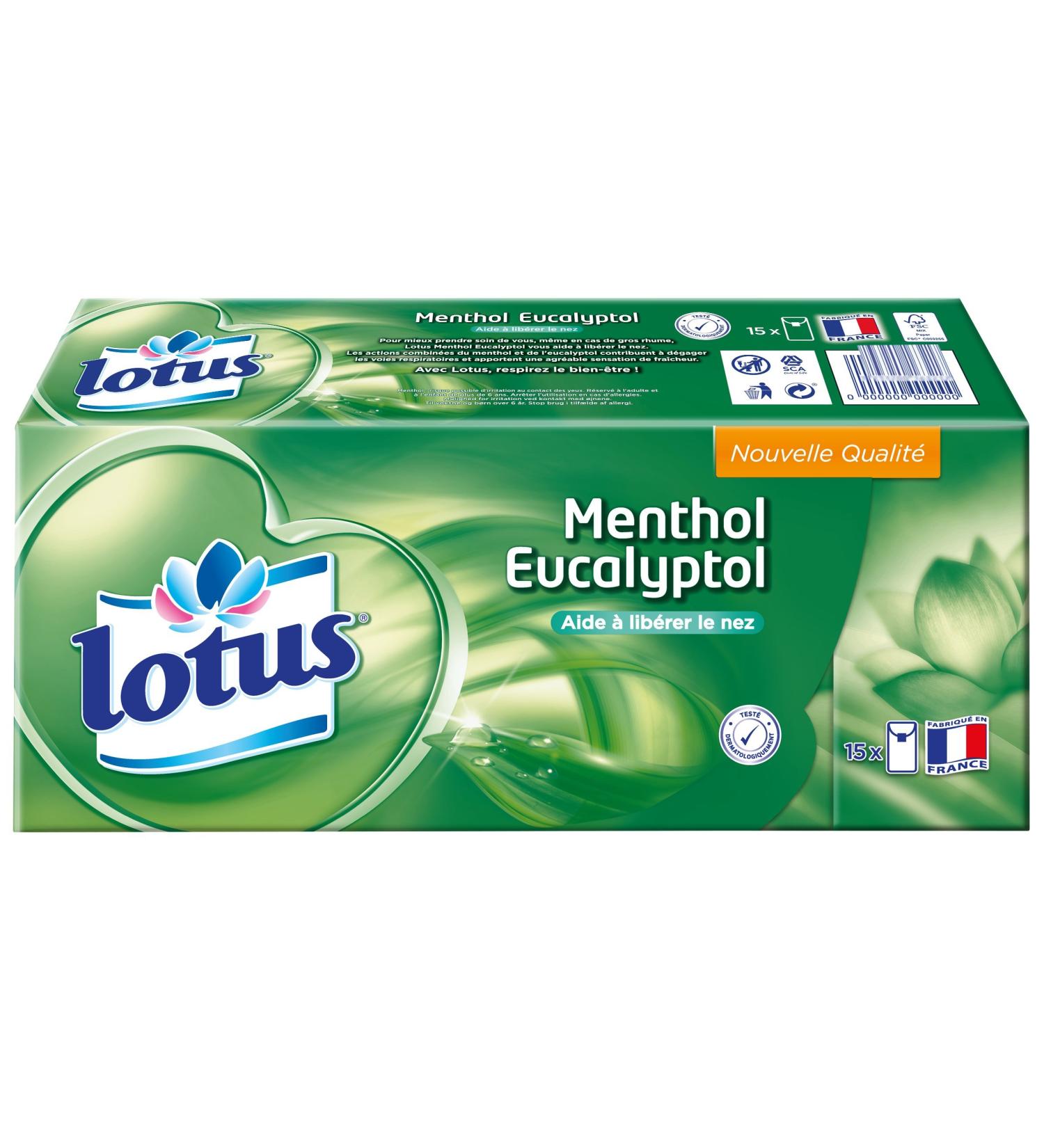 Lotus Mouchoirs Menthol X15