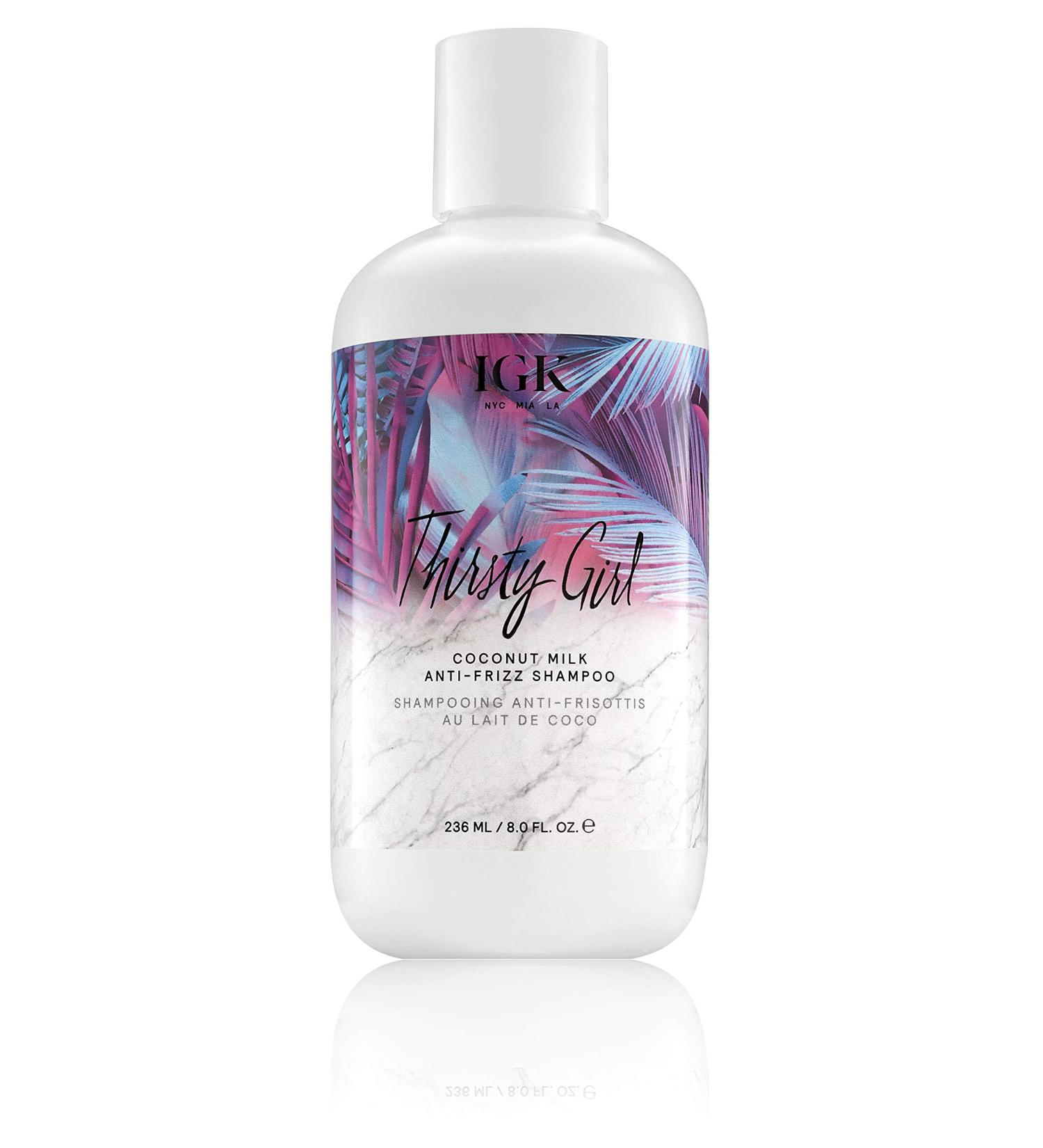 IGK THIRSTY GIRL Coconut Milk Anti-Frizz Shampoo - Vegan & Cruelty Free - 8 Oz, Frizz-Free Formula for Softer, Smoother Hair - Buy Online on GoSupps.com