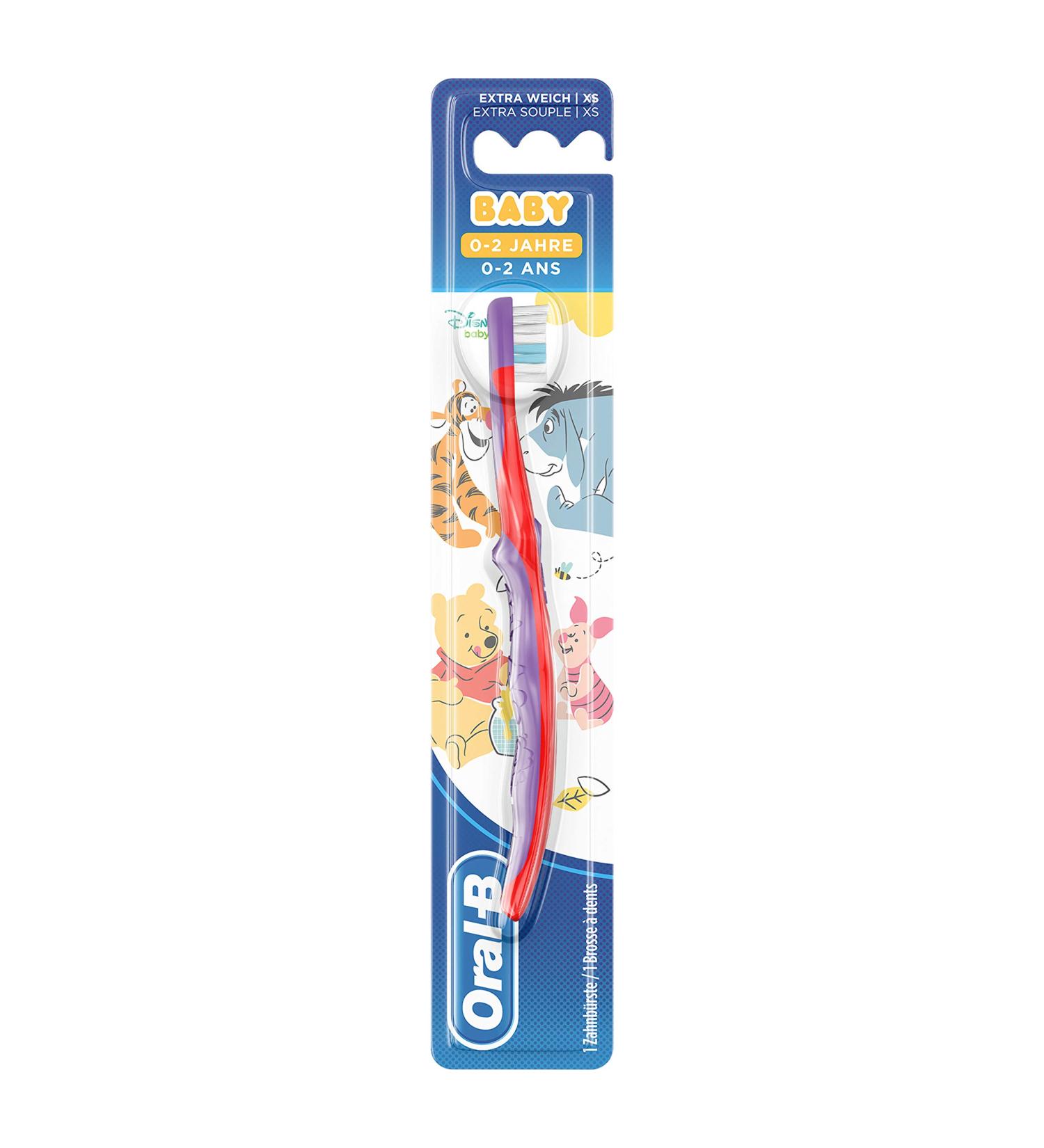 Oral-B Baby Winnie Pooh Manual Toothbrush - Extra Soft Bristles for 0-2 Years - 12-Pack (Stage 1) - International Shipping Available - Buy Online on GoSupps.com