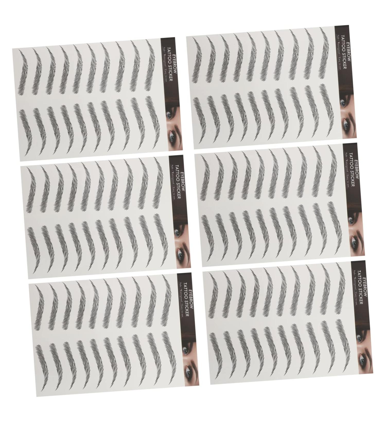Didiseaon 6 Sheets Imitation Eco Eyebrow Sticker Stickers Adhesive Eyebrow Template Imitation Eyebrow Tattoos - Buy Online on GoSupps.com