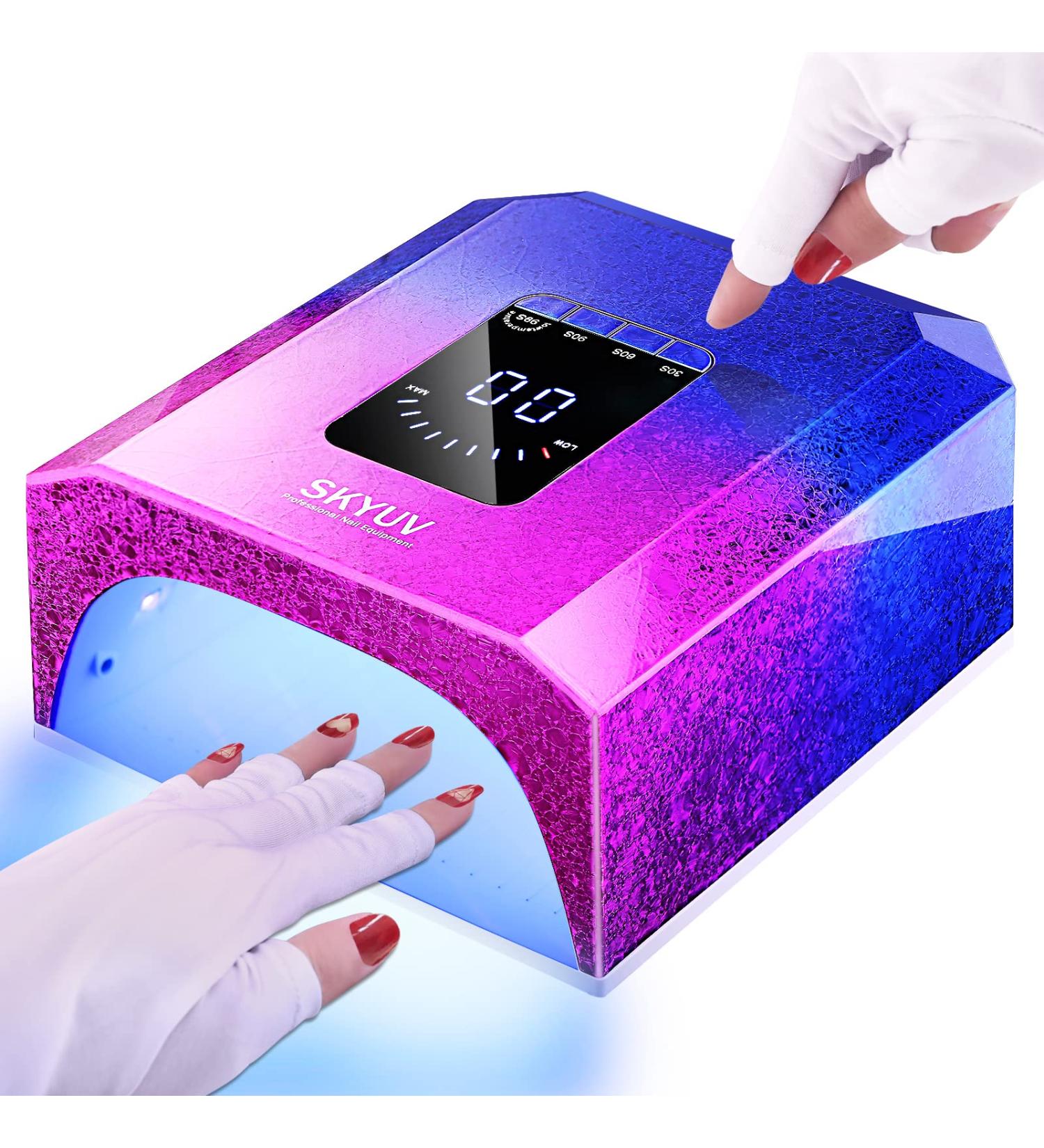 SKYUV 60W Rechargeable UV LED Nail Lamp - Cordless, 4 Timers, Auto Sensor, Professional Curing Lamp for Gel Nails at Home & Salon - Buy Online on GoSupps.com