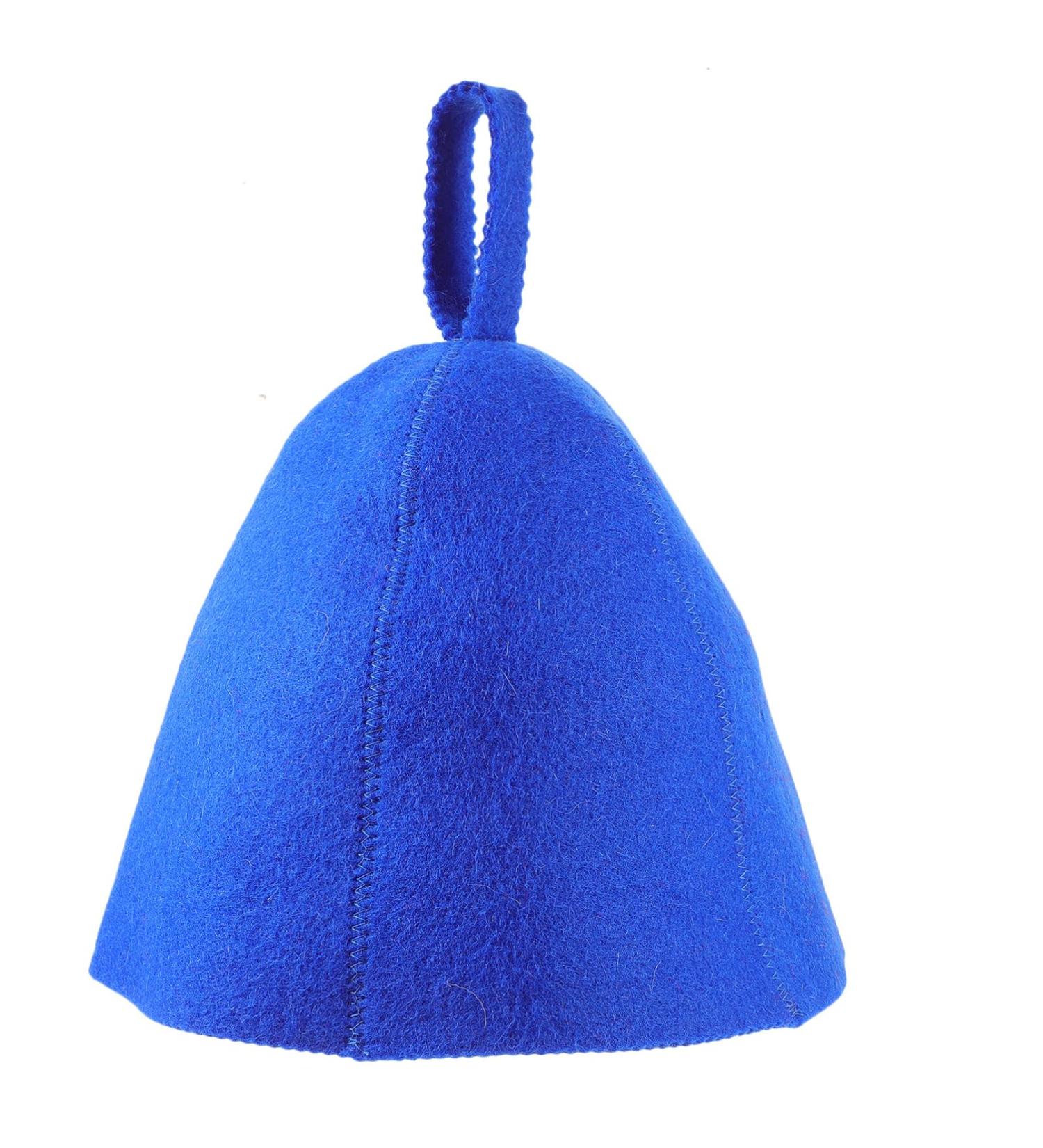 Yardwe Wool Felt Sauna Hat | Russian Banya Bathhouse Shower Cap for Men & Women | Sauna Accessories in Blue - Buy Online on GoSupps.com
