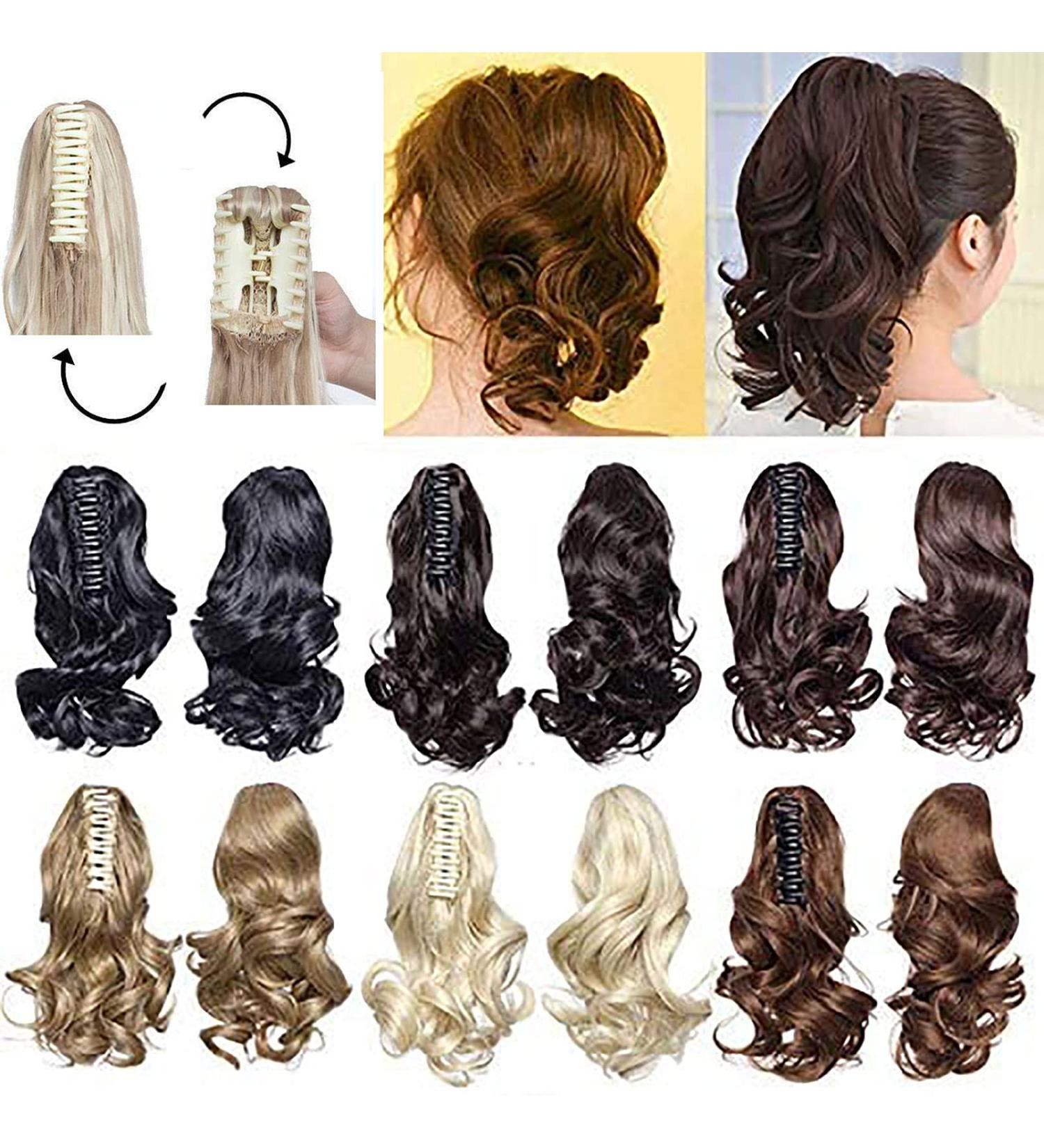 Long Claw Clip Ponytail Hair Extension - Bleach Blonde 12 - Buy Online on GoSupps.com