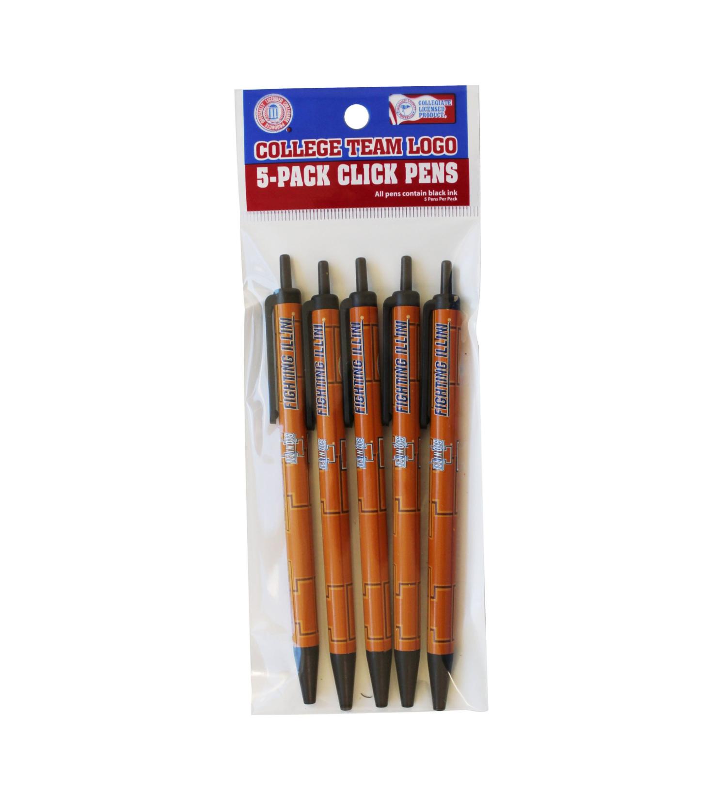 NCAA Illinois Fighting Illini Disposable Click Pens