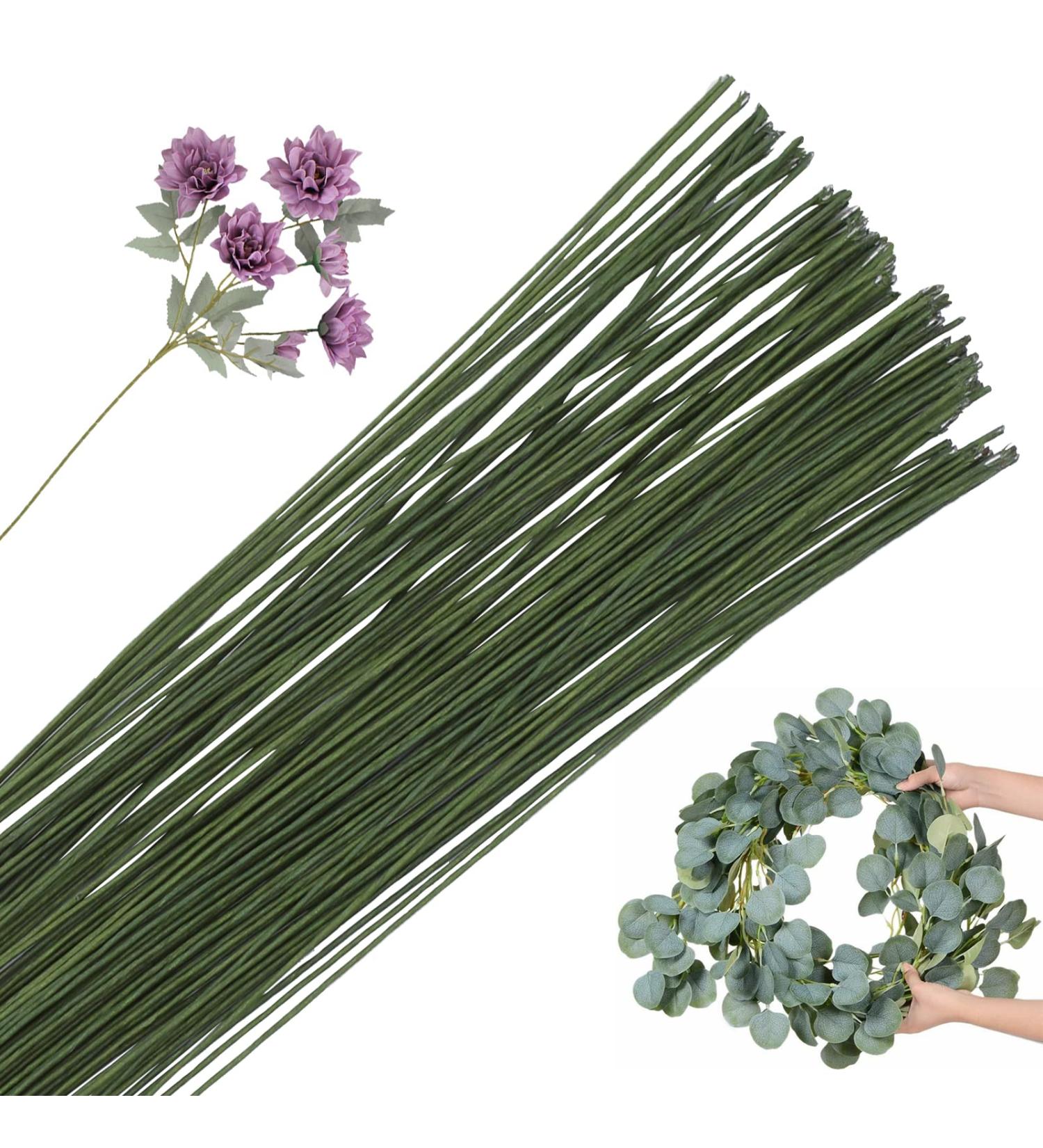 SOCNITC 100pcs Floral Wire Dark Green  22 Gauge Flower Wire Sticks Floral Supplies 14 inches for Bouquet Stem Wrap Floral Arranging Craft Projects Corsages  Wedding Bouquet  22 Gauge 100 pcs Dark Green - Buy Online on GoSupps.com