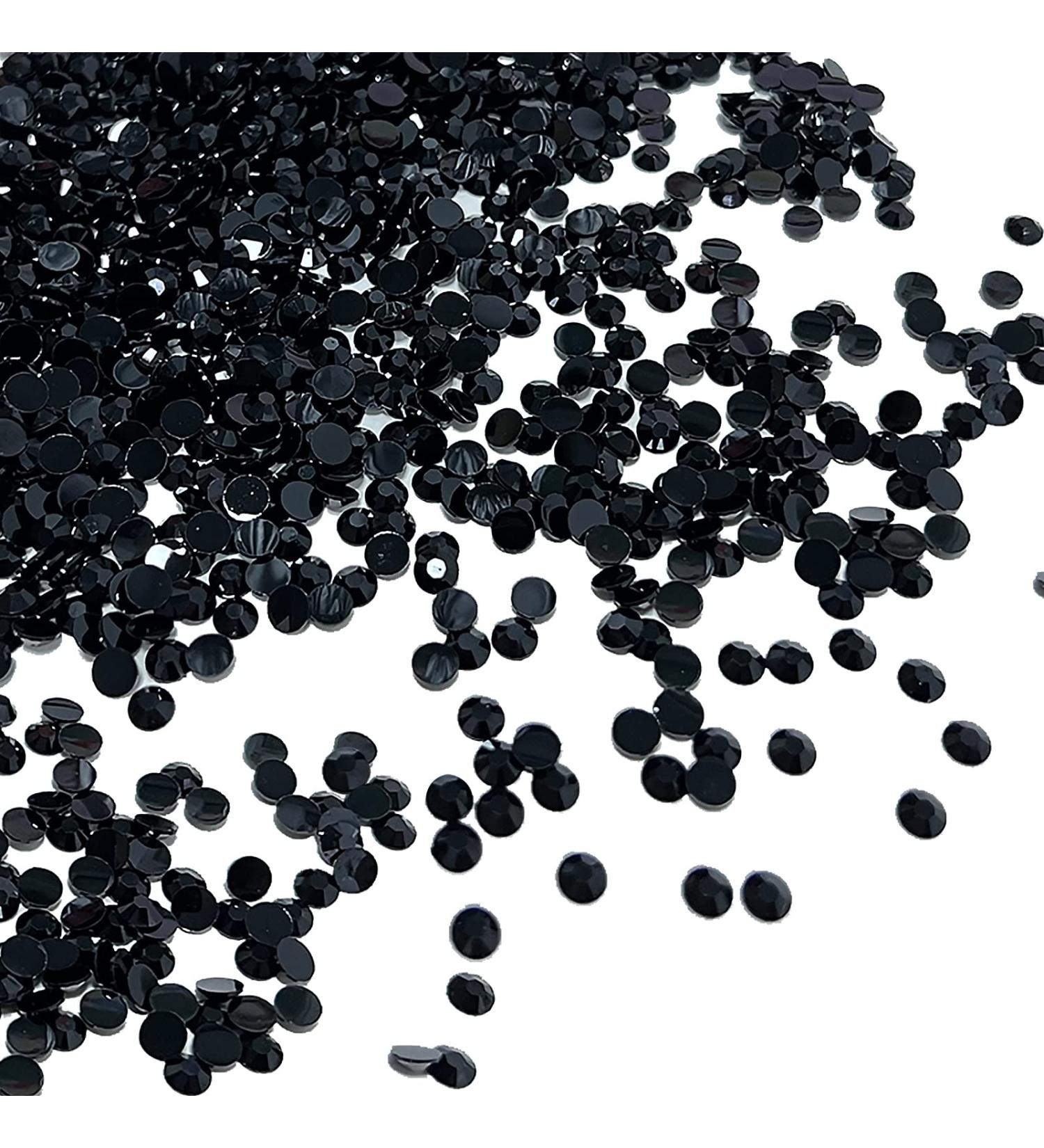 2500PCS 4mm Black Rhinestone Flatback Crystals - Nail Rhinestones for Makeup/Crafting - Buy Online on GoSupps.com