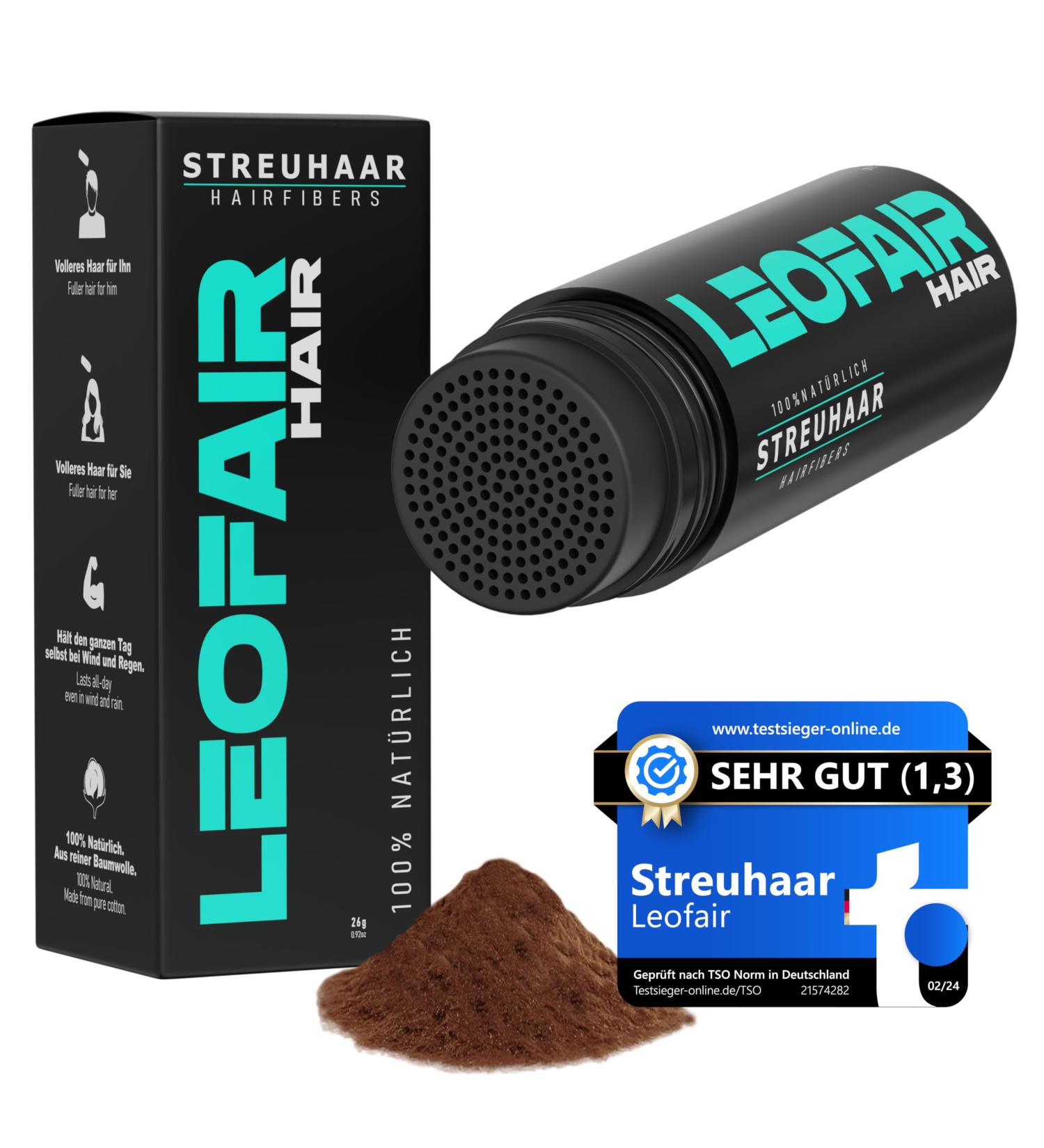 Leofair Hair Compression - 100% Natural Hair Scatter for Full Dense Hair in Seconds | Premium Quality 28g | Perfect Look for Men & Women (Red) - International Shipping Available - Buy Online on GoSupps.com