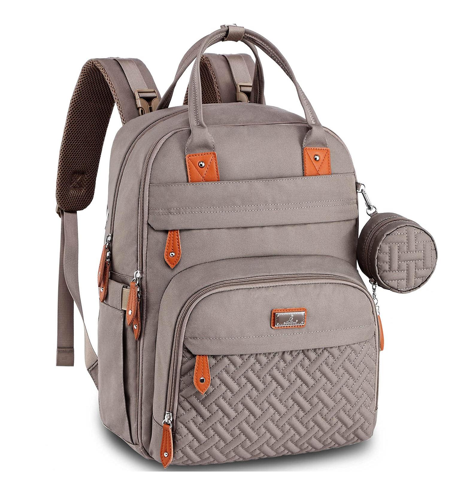 BabbleRoo Baby Diaper Bag Backpack - Stylish Khaki Nappy Backpack for Parents | International Shipping Available - Buy Online on GoSupps.com