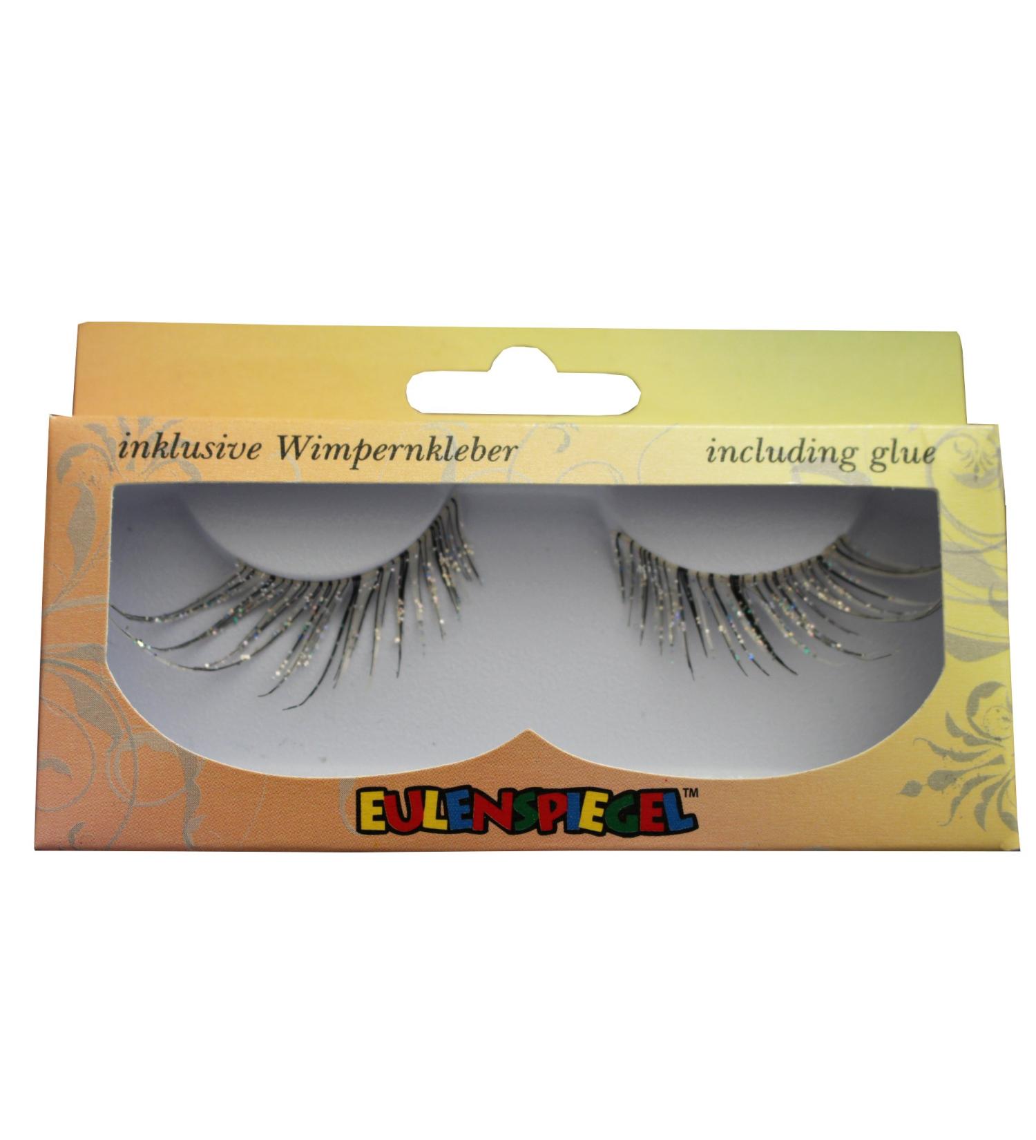 Eulenspiegel 001356 Artificial Eyelashes & Cabaret Silver Glue Kit - Perfect for Carnival & Theme Parties - Buy Online on GoSupps.com