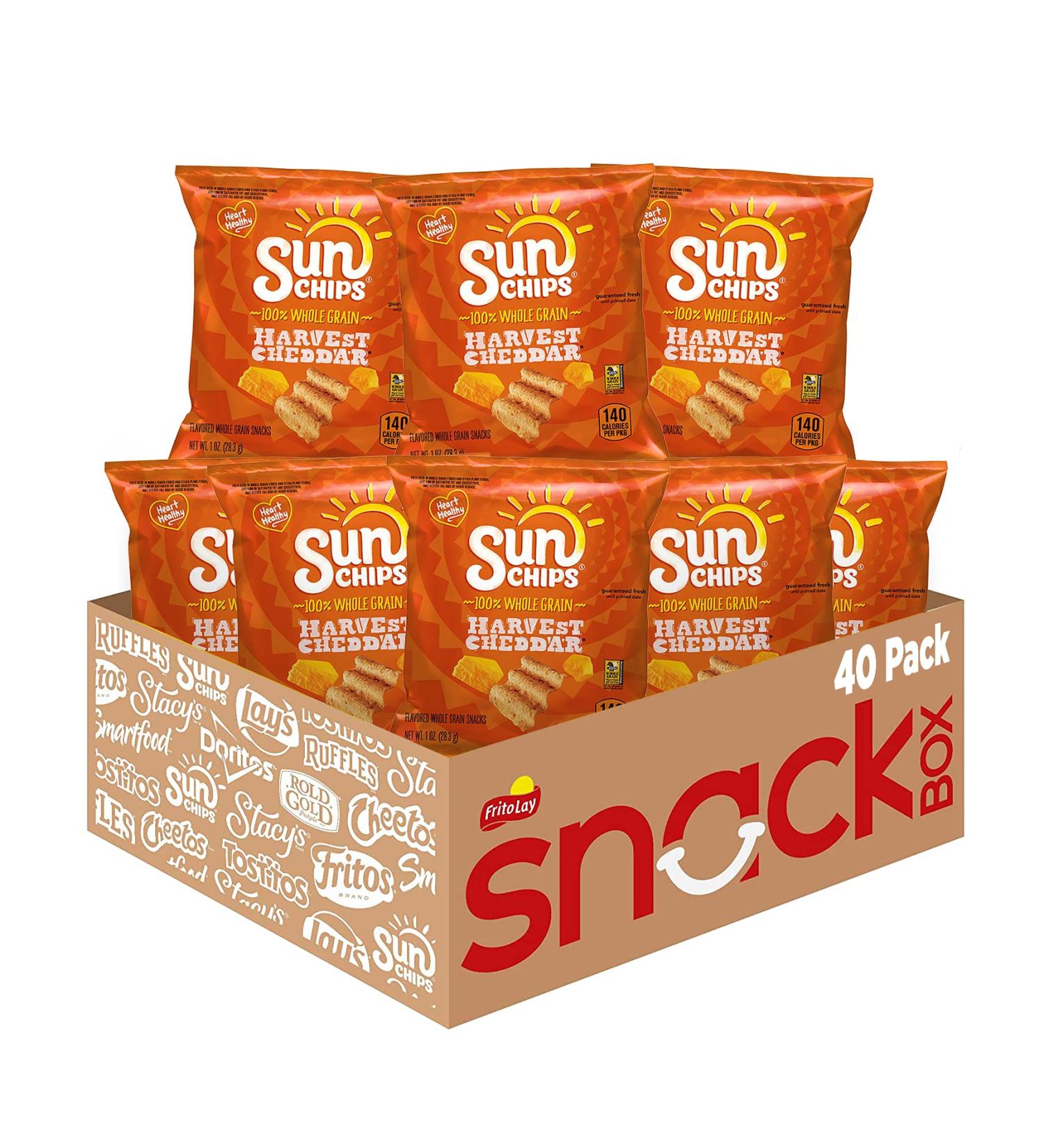 Buy Sunchips Multigrain Harvest Cheddar 1oz - Pack of 40 | Crunchy Snack Delights - Buy Online on GoSupps.com