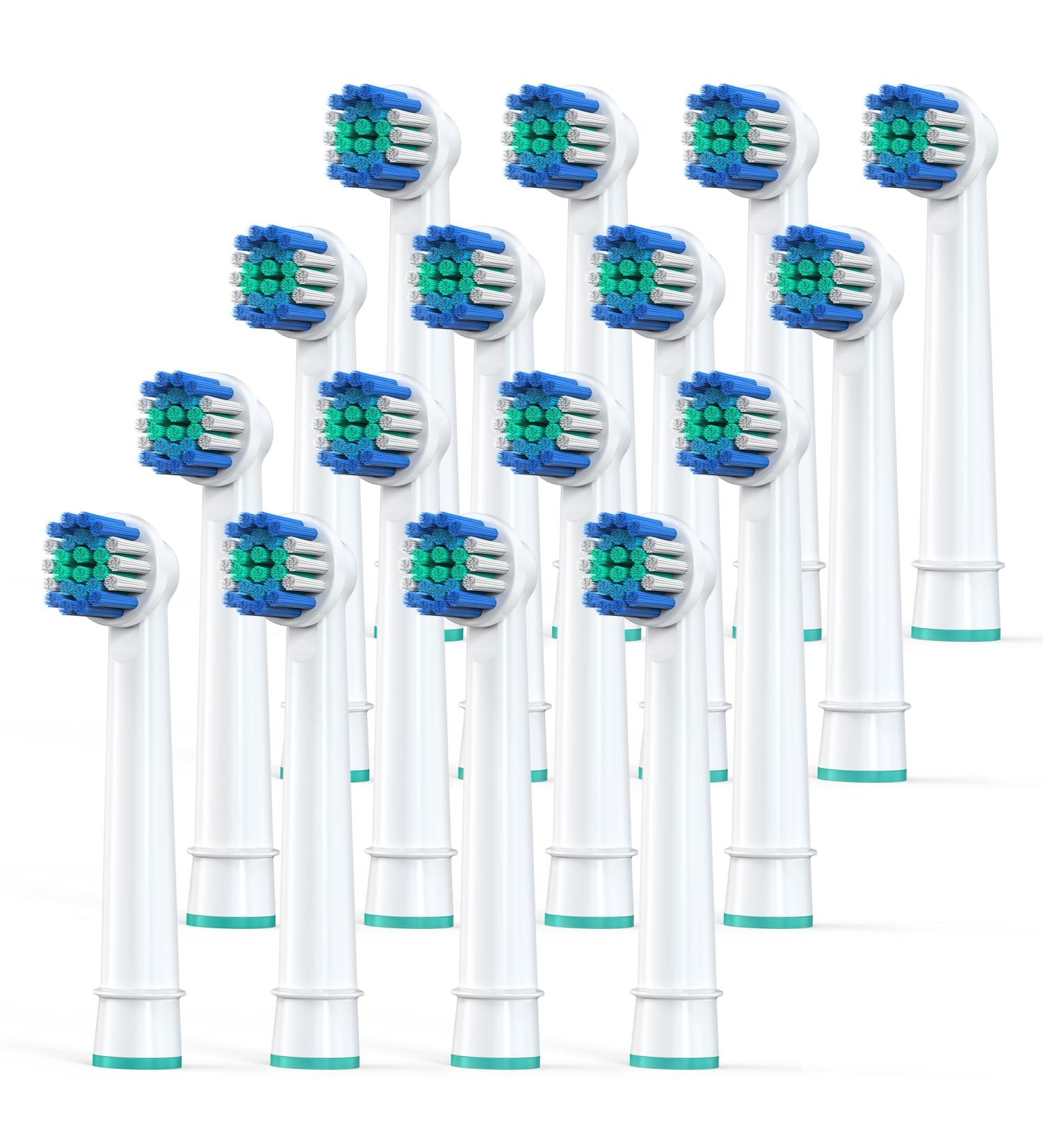 Replacement Toothbrush Heads for Oral-B Braun - Pack of 16 | Compatible with Pro 1000/9600/500/3000/7000/8000 - Professional Quality - Buy Online on GoSupps.com