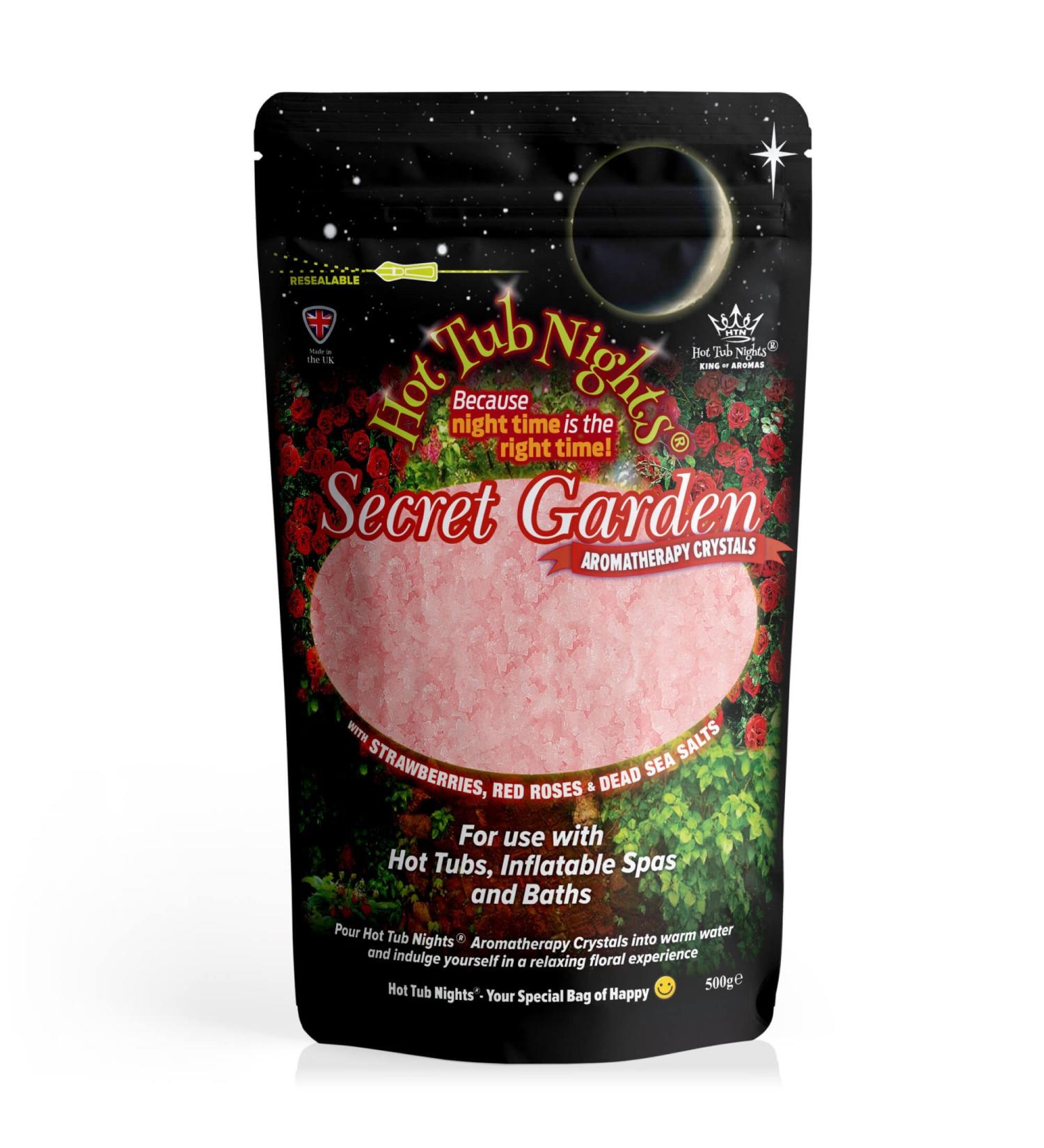 Hot Tub Nights (Secret Garden Aromatherapy salts Vegan (500g) - Buy Online on GoSupps.com