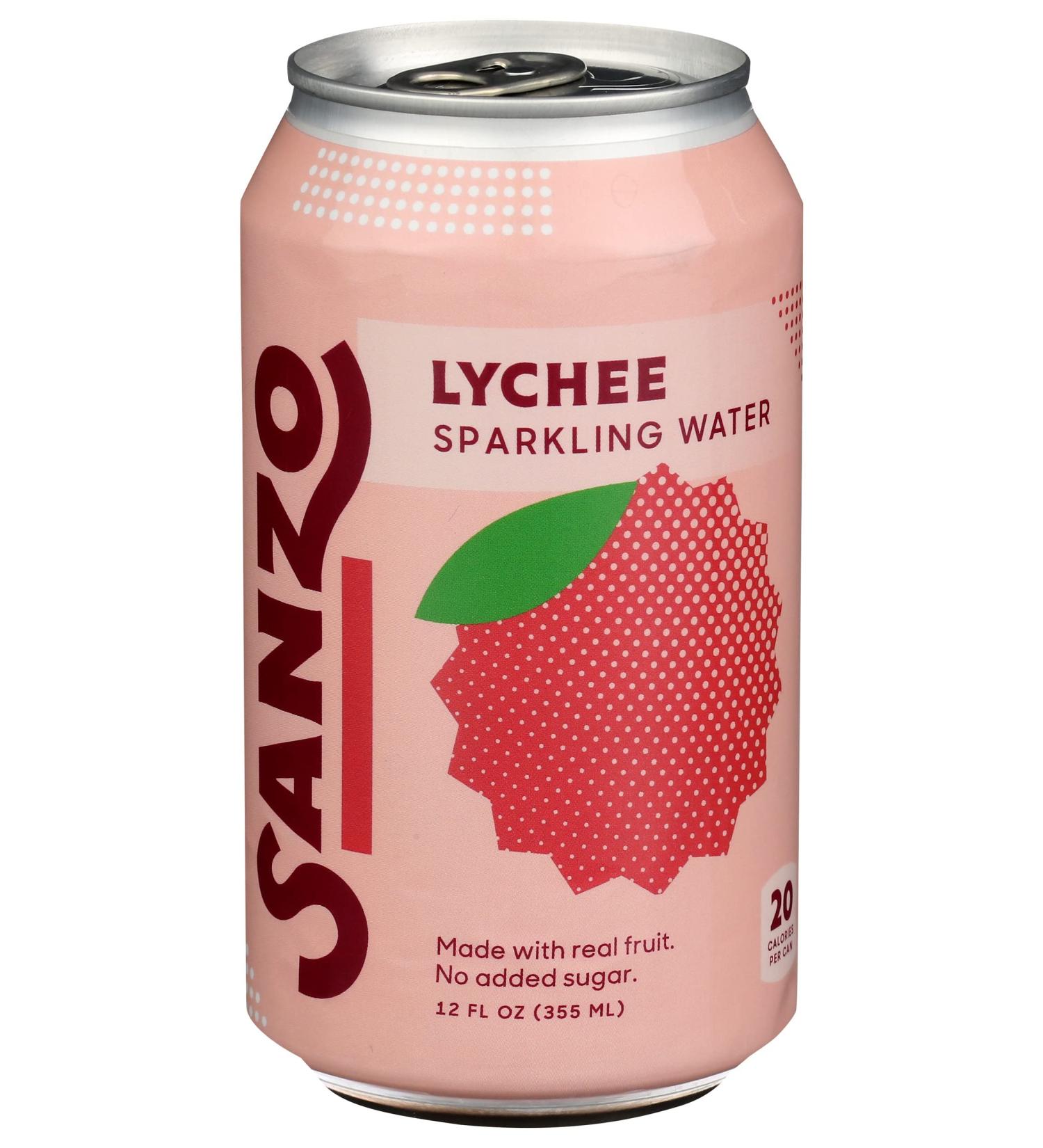 Sanzo Lychee Sparkling Water - Refreshing 12 Fl Oz Beverage | Shop Now! - Buy Online on GoSupps.com