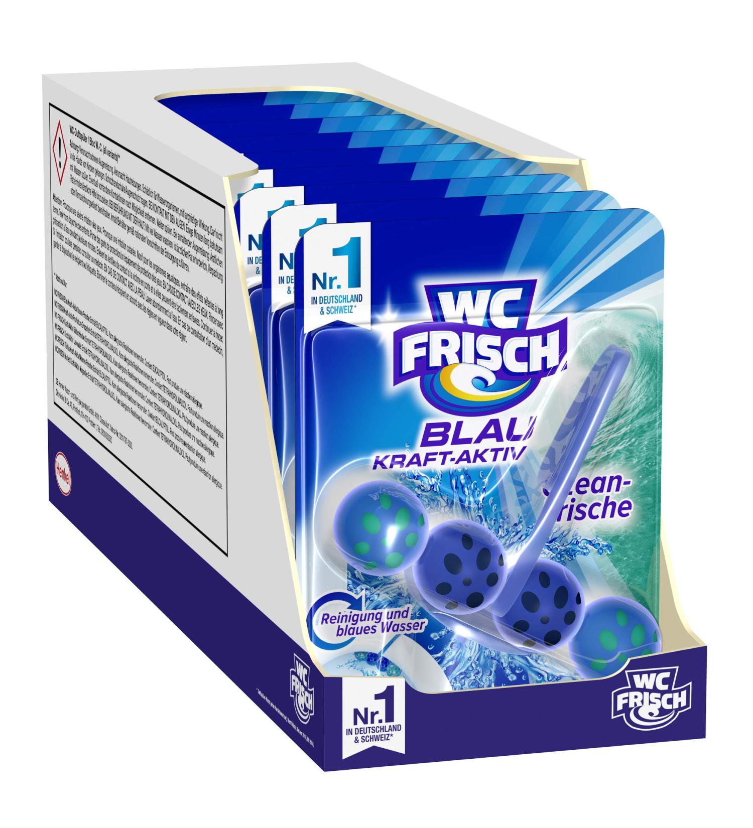 WC FRISCH Blue Power Active Ocean Freshness - Toilet Cleaner & Color Rinse (10 Pack) | International Shipping - Buy Online on GoSupps.com