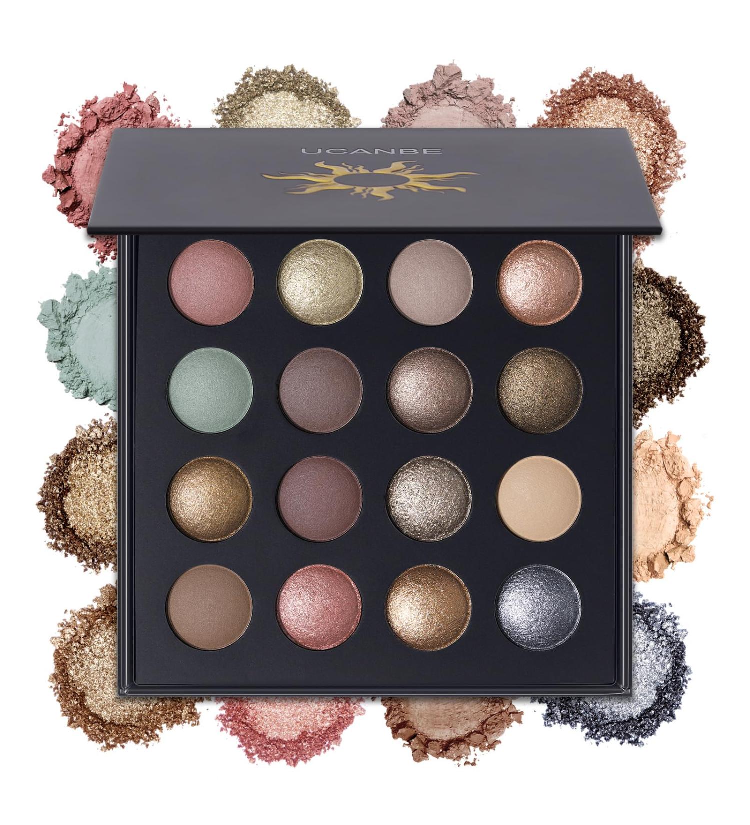 UCANBE Fards Paupi res Uniques Cuits 16 Couleurs Nude avec des Reflets Mats et M talliques Palette de Maquillage Tr s Pigment e et Longue Dur e - Buy Online on GoSupps.com