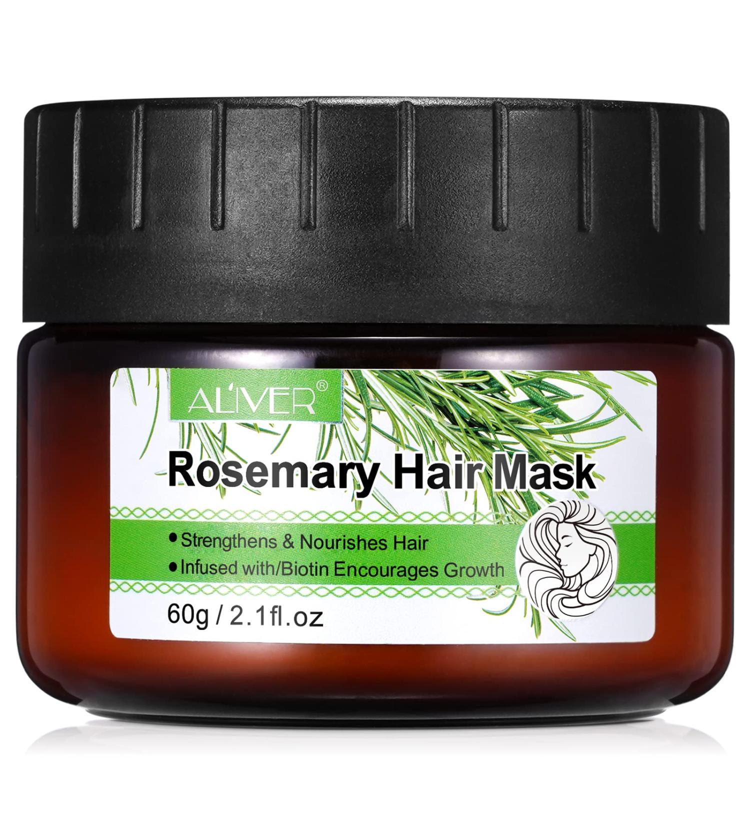 Rosemary Hair Mask Hair Mask Hair Mask For Dry and Damaged Hair Deep Repair Hair Mask Stimulates Hair Growth 60g - Buy Online on GoSupps.com