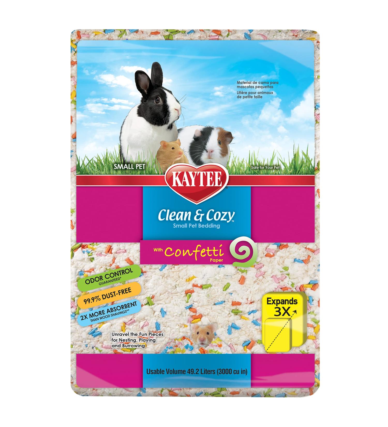Buy Kaytee Superpet Clean & Cozy Litter - Absorbent Dust-Free Multi-Colored Paper Litter for Small Pets (49.2L) - Buy Online on GoSupps.com