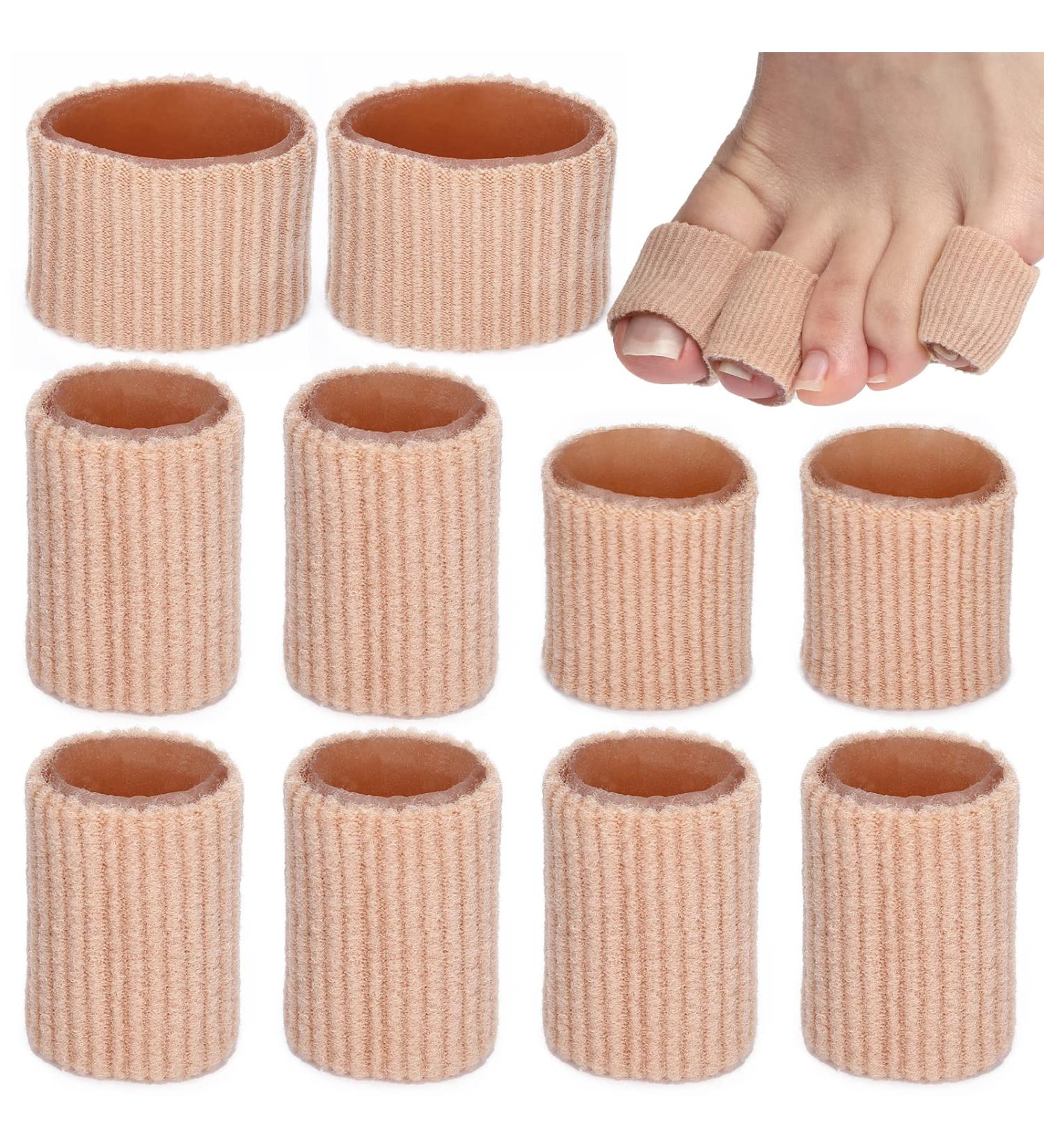 Soft Gel Toe Cushion Tube Protectors - 10 Pieces, 3 Sizes - Corn Pad, Toe Separator Sleeves for Pressure Relief - Buy Online on GoSupps.com