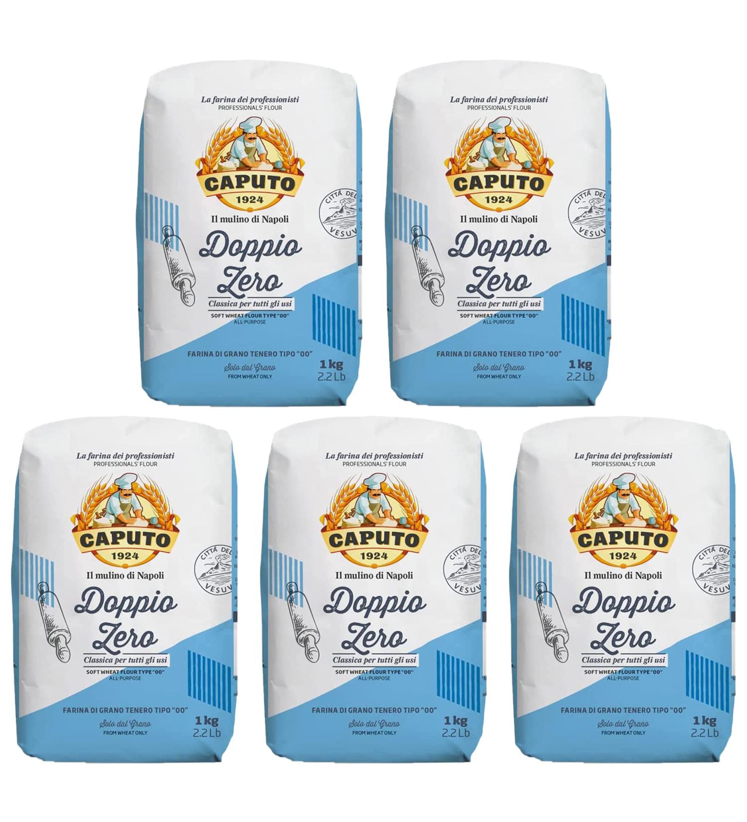 Caputo Flour Blu Kg. 1 Type 00 - Bulk Pack of 5 Pieces - Buy Online on GoSupps.com