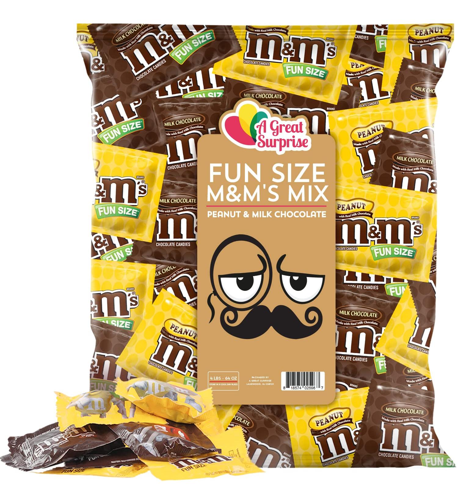 Peanut & Milk Chocolate M&M'S 4lb - Bulk Fun Size - Chocolate Fun Size Surprise - Buy Online on GoSupps.com