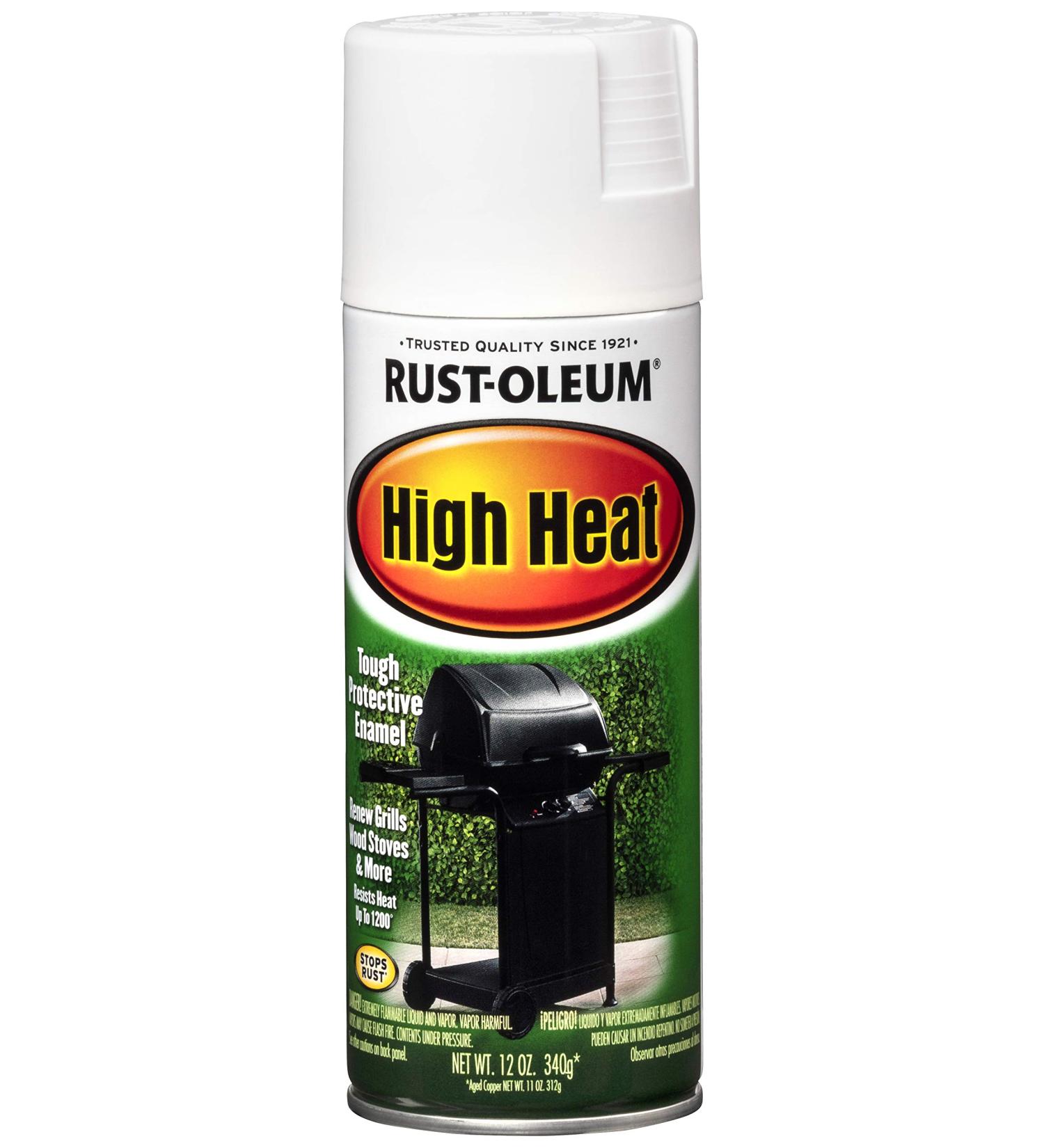 Rust-Oleum 7751830 High Heat Spray Paint  12 Ounce  White  12 Fl Oz 1 White 12 Ounce