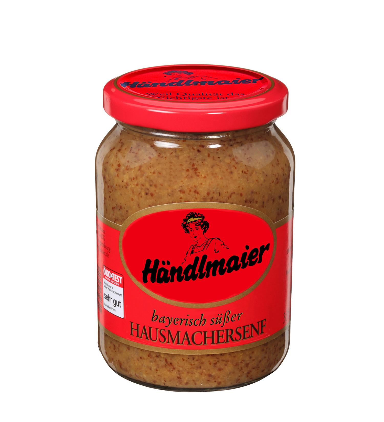 Handlmaier's home -made mustard sweet glass