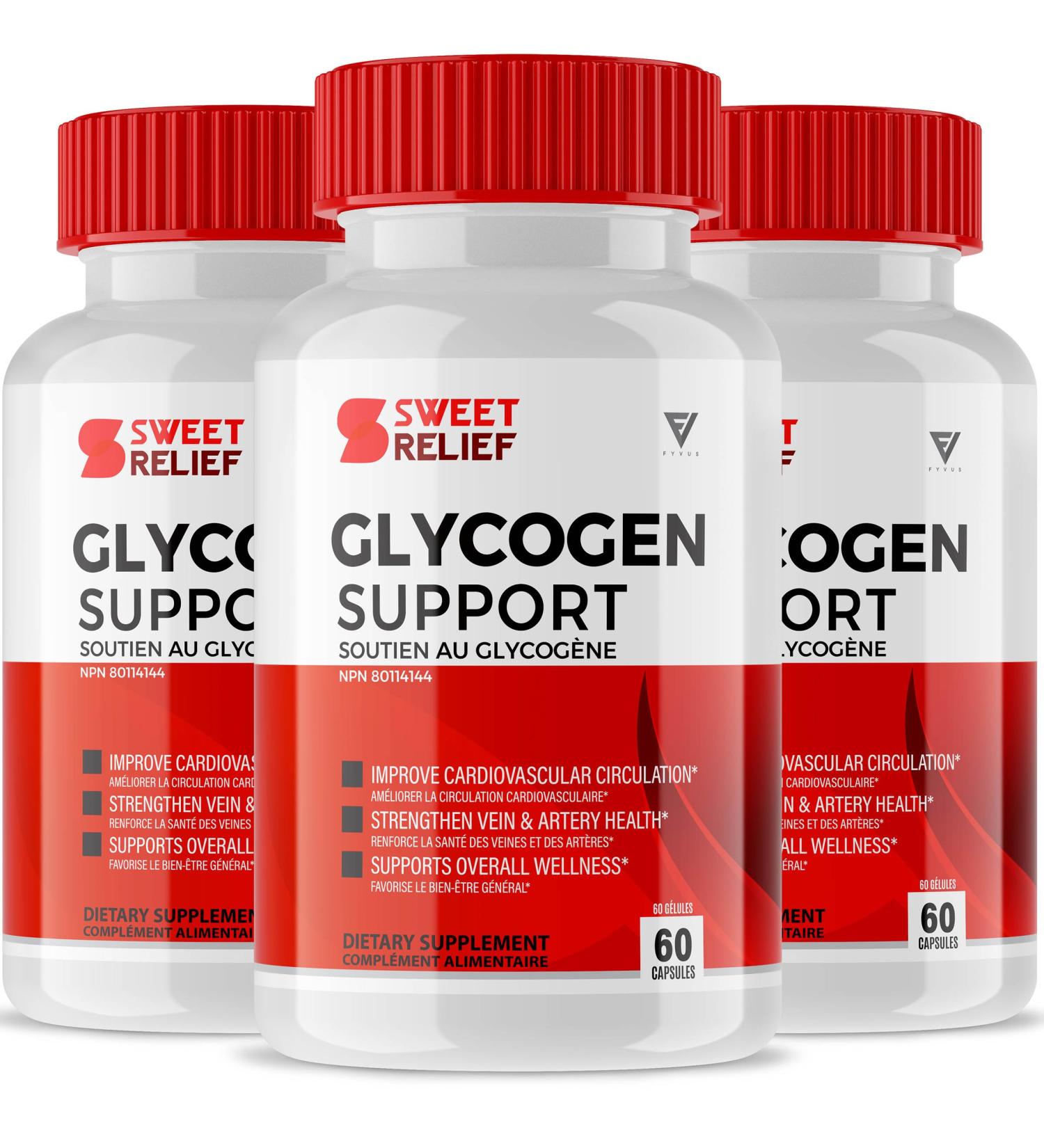(3 Pack) Sweet Relief Glycogen Capsules Sweet Relief Glycogen Health and Wellness Multivitamin Support Supplement Sweet Relief Advanced Maximum Strength Blood Sugar Cleanse Relief (180 Capsules) - Buy Online on GoSupps.com